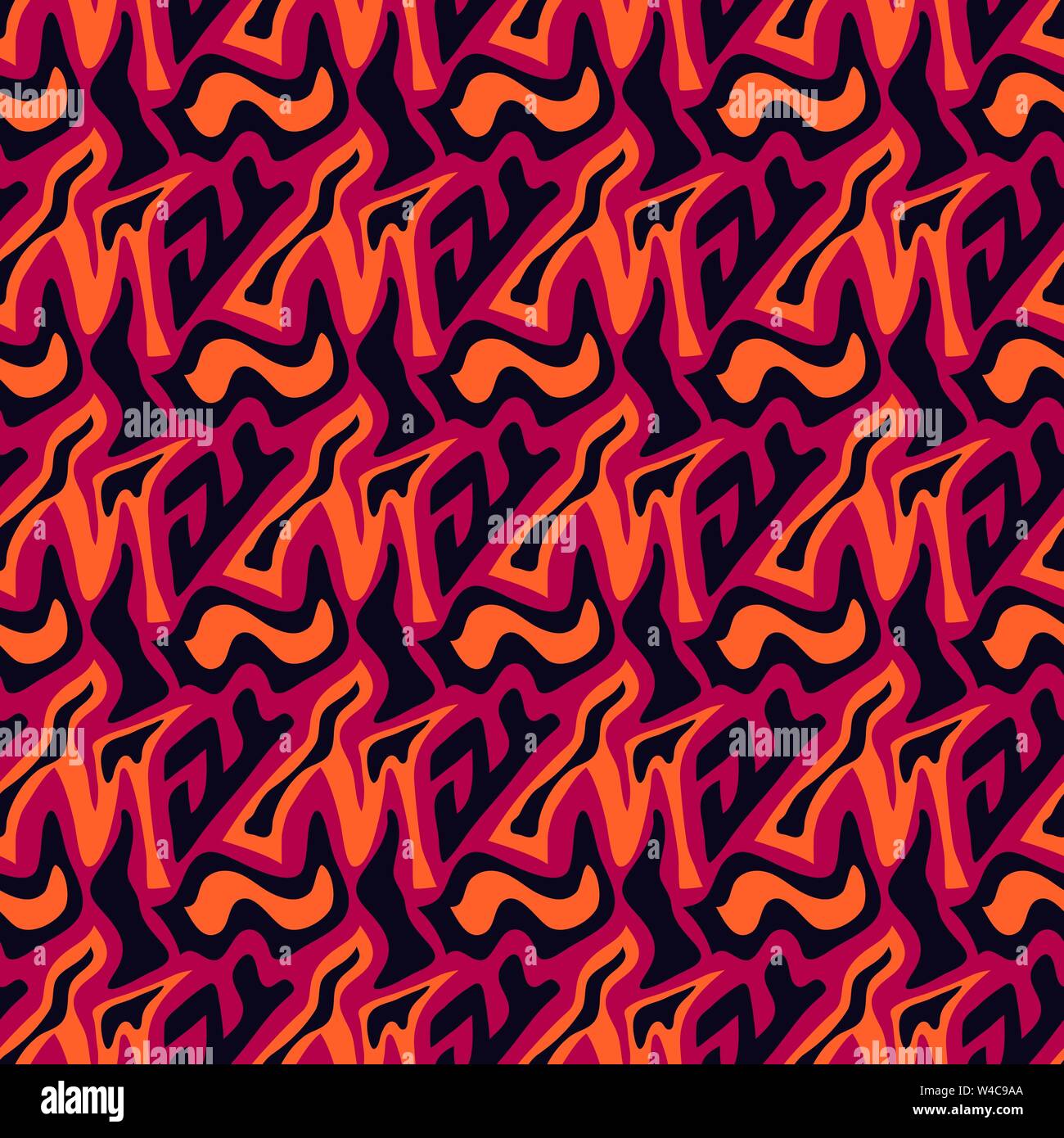 grunge colored graffiti seamless pattern Stock Vector
