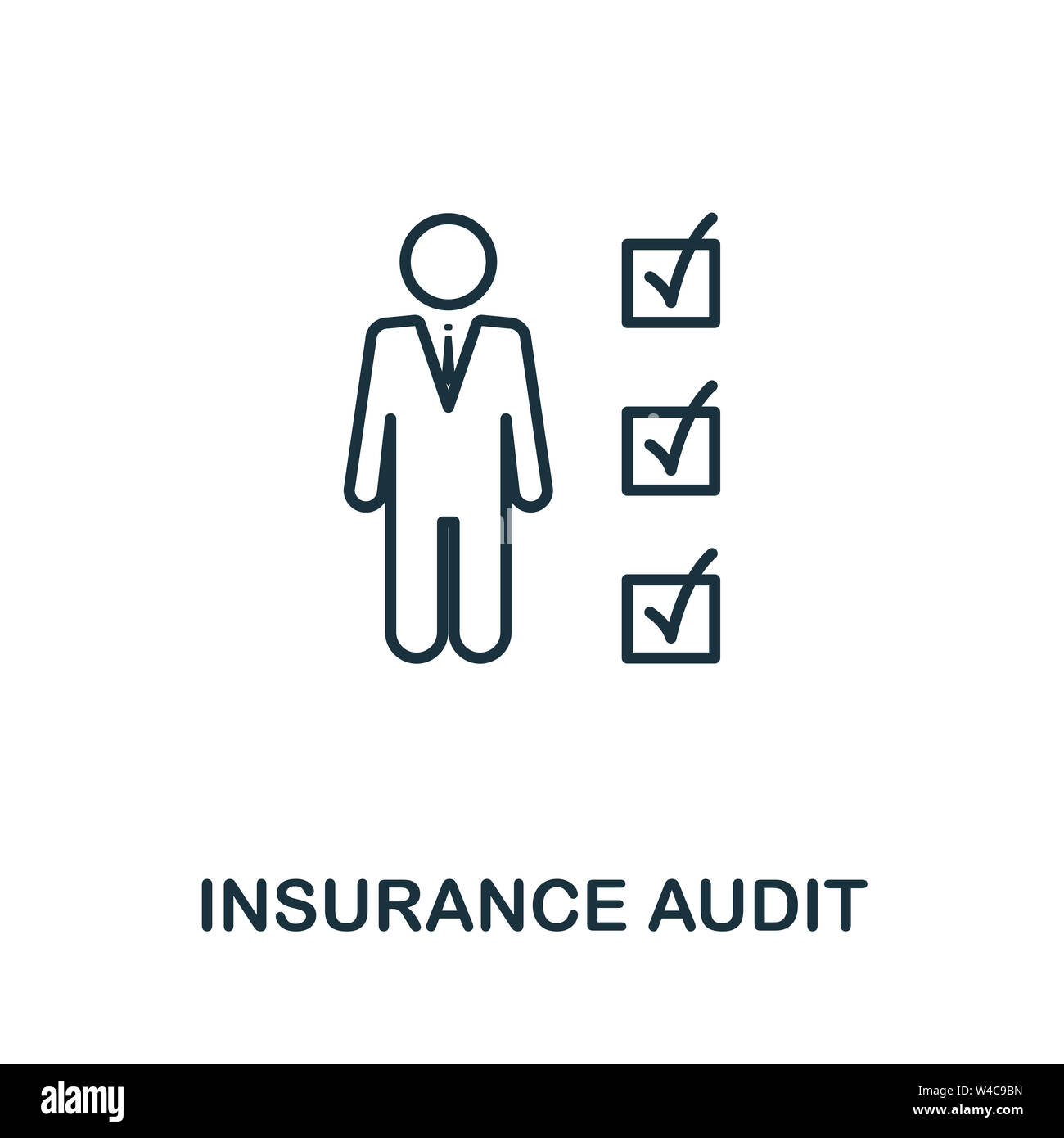 Insurance Audit outline icon. Thin line style icons from insurance ...