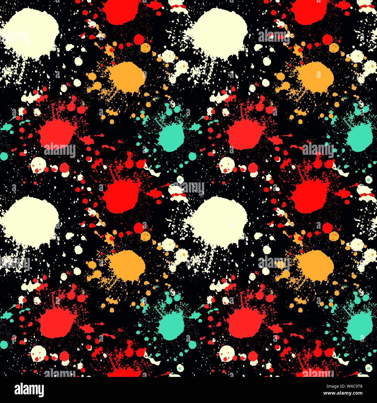Graffiti psychedelic abstract color seamless background Stock Vector