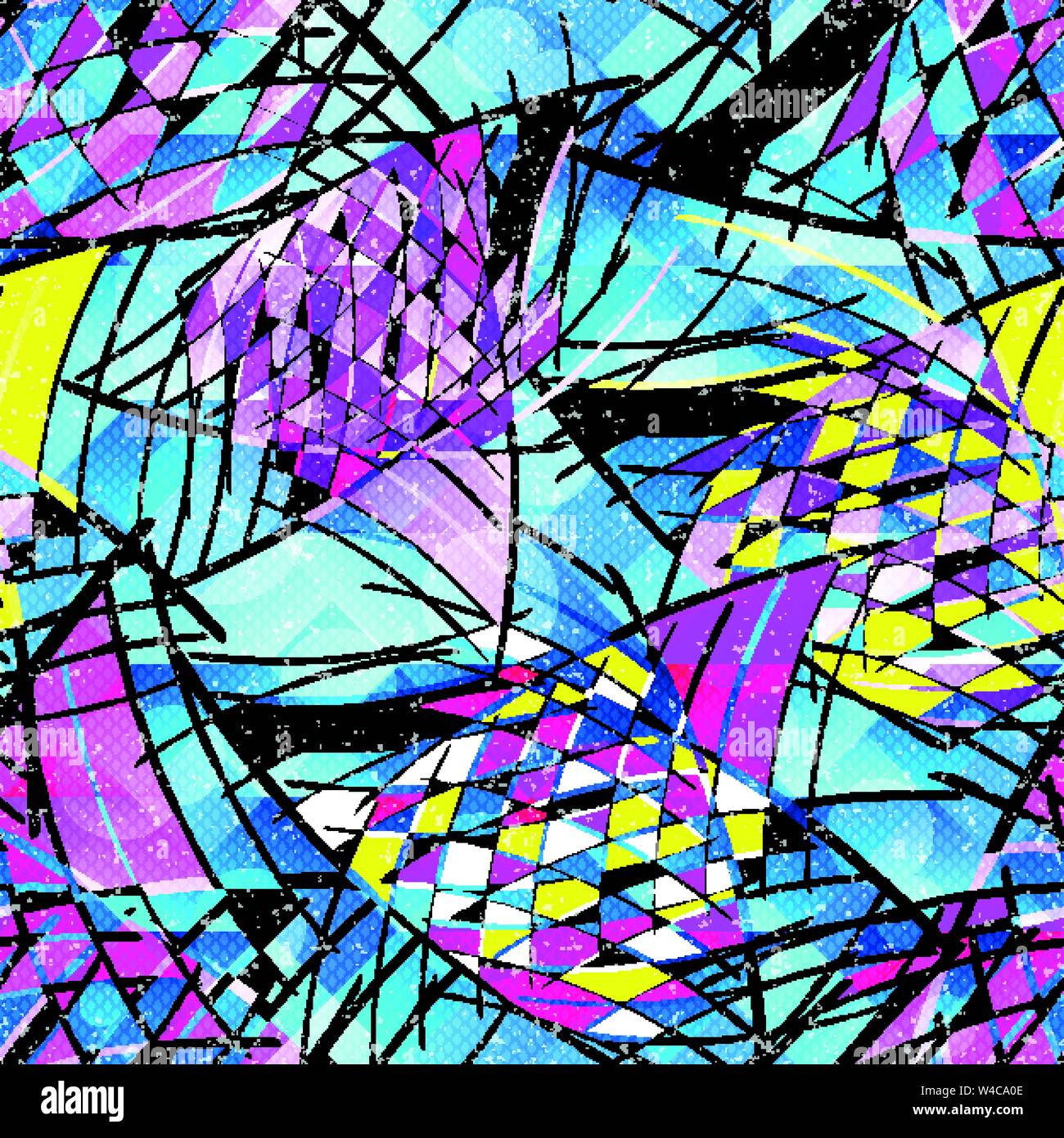 Graffiti abstract color seamless background Stock Vector