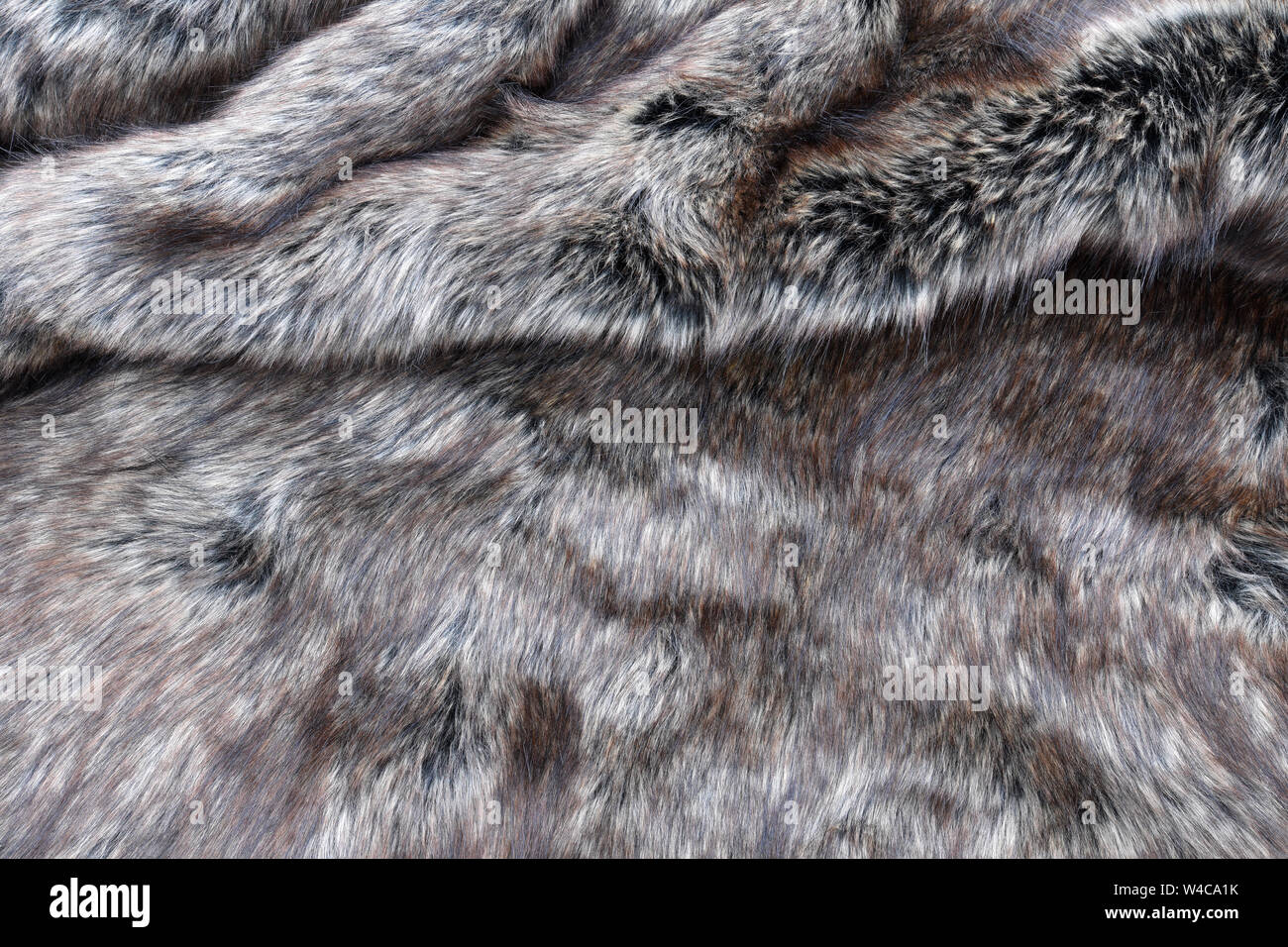 Wolf fake fur texture background Stock Photo