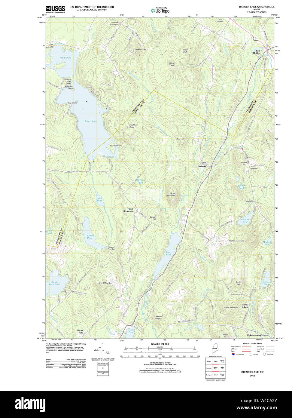 Brewer maine map hires stock photography and images Alamy