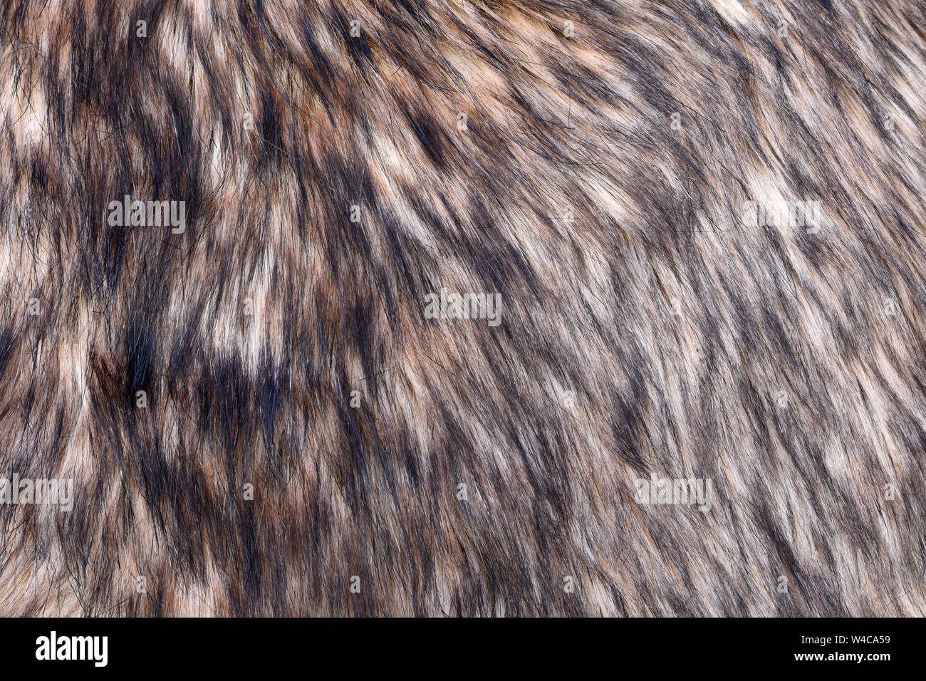 Wolf fake fur texture background Stock Photo