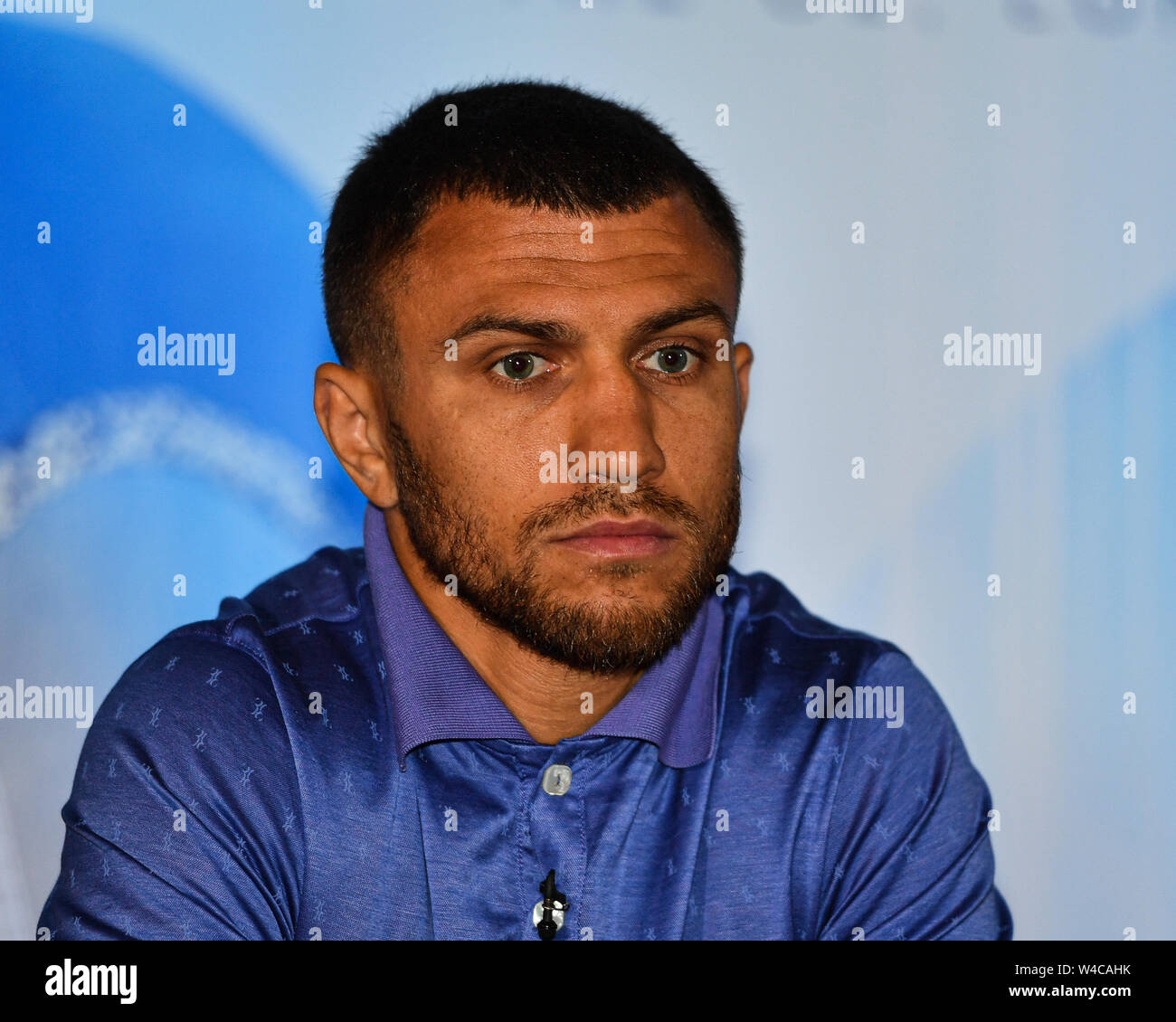London, UK. 22nd July, 2019. Vasyl Lomachenko during Matchroomboxing presents Lomachenkon and Campbell Press Conference at Glaziers Hall on Monday, July 22, 2019 in LONDON, ENGLAND.  (Editorial use only, license required for commercial use. No use in betting, games or a single club/league/player publications. Credit: Taka Wu/Alamy Live News Stock Photo