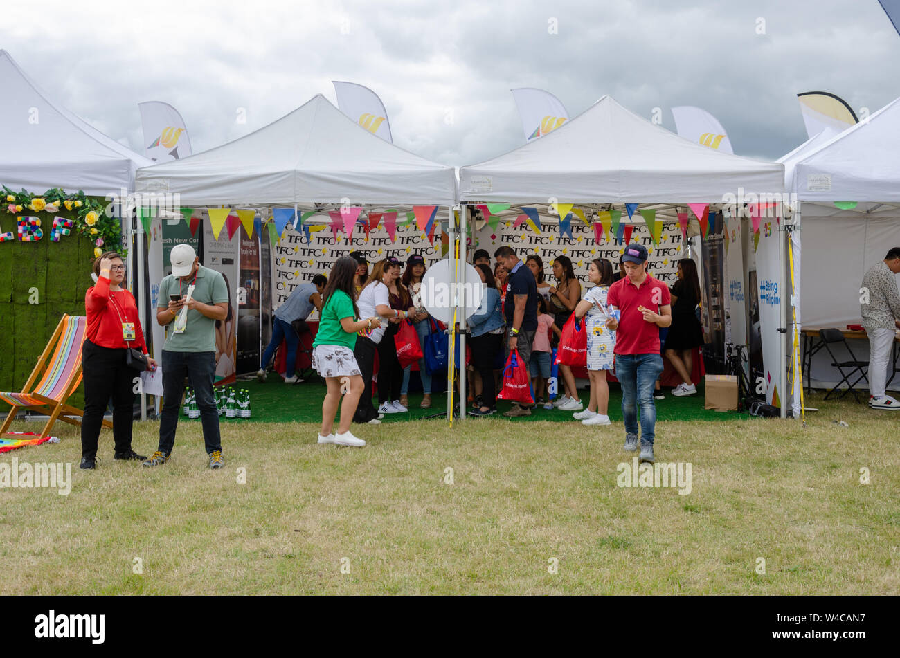 London, UK - July 21st 2019: The Barrio Fiesta 2019 took place on Apps Court Farm at Walton-on-Thames. An annual festival celebrating Filipino food an Stock Photo