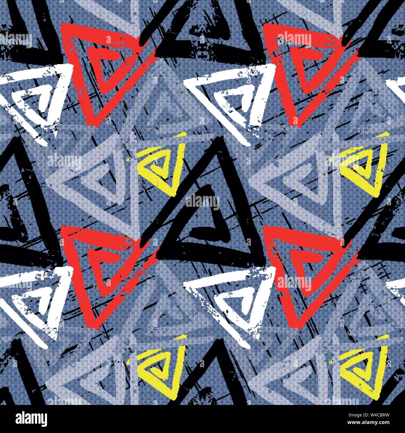grunge colored graffiti seamless pattern Stock Vector