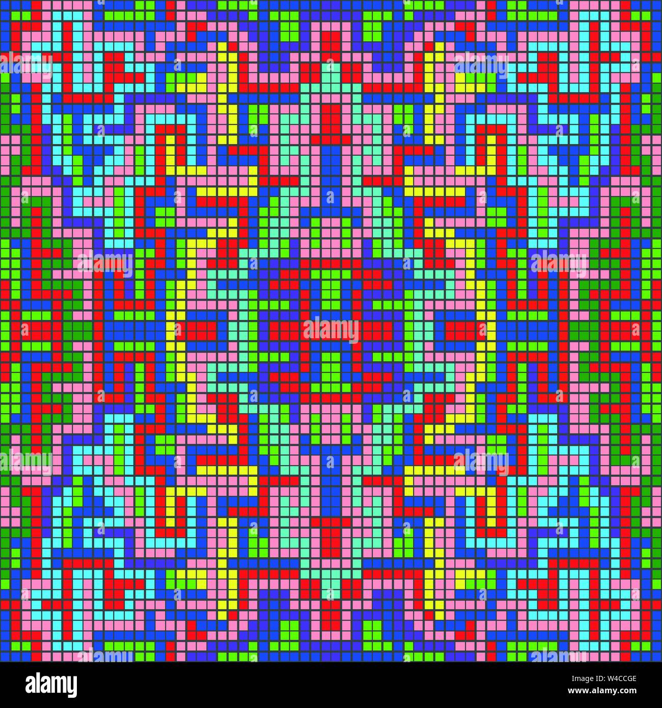 small pixels colored geometric abstract pattern Stock Vector