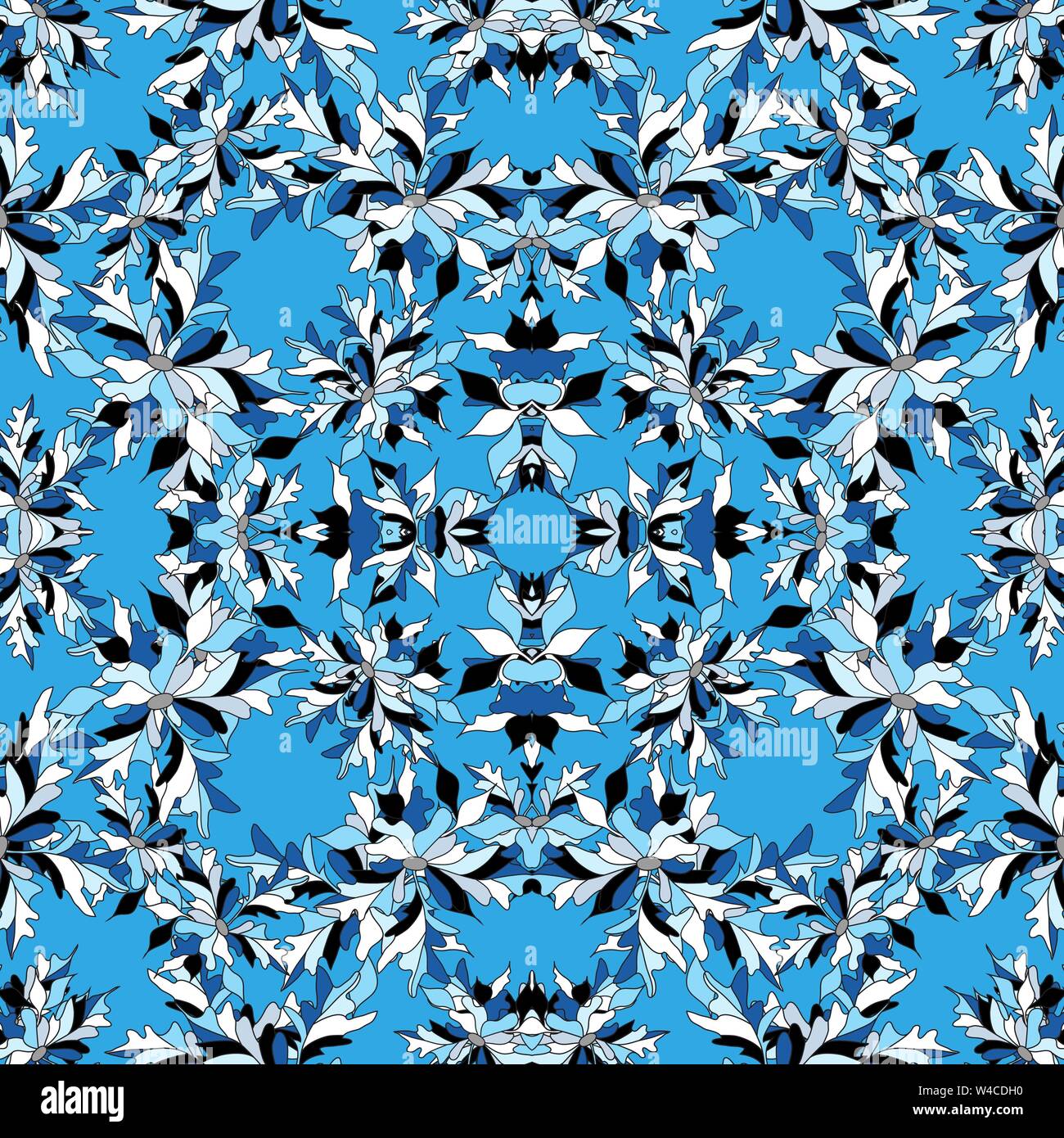 tree leaves on a blue background vector illustration Stock Vector Image ...