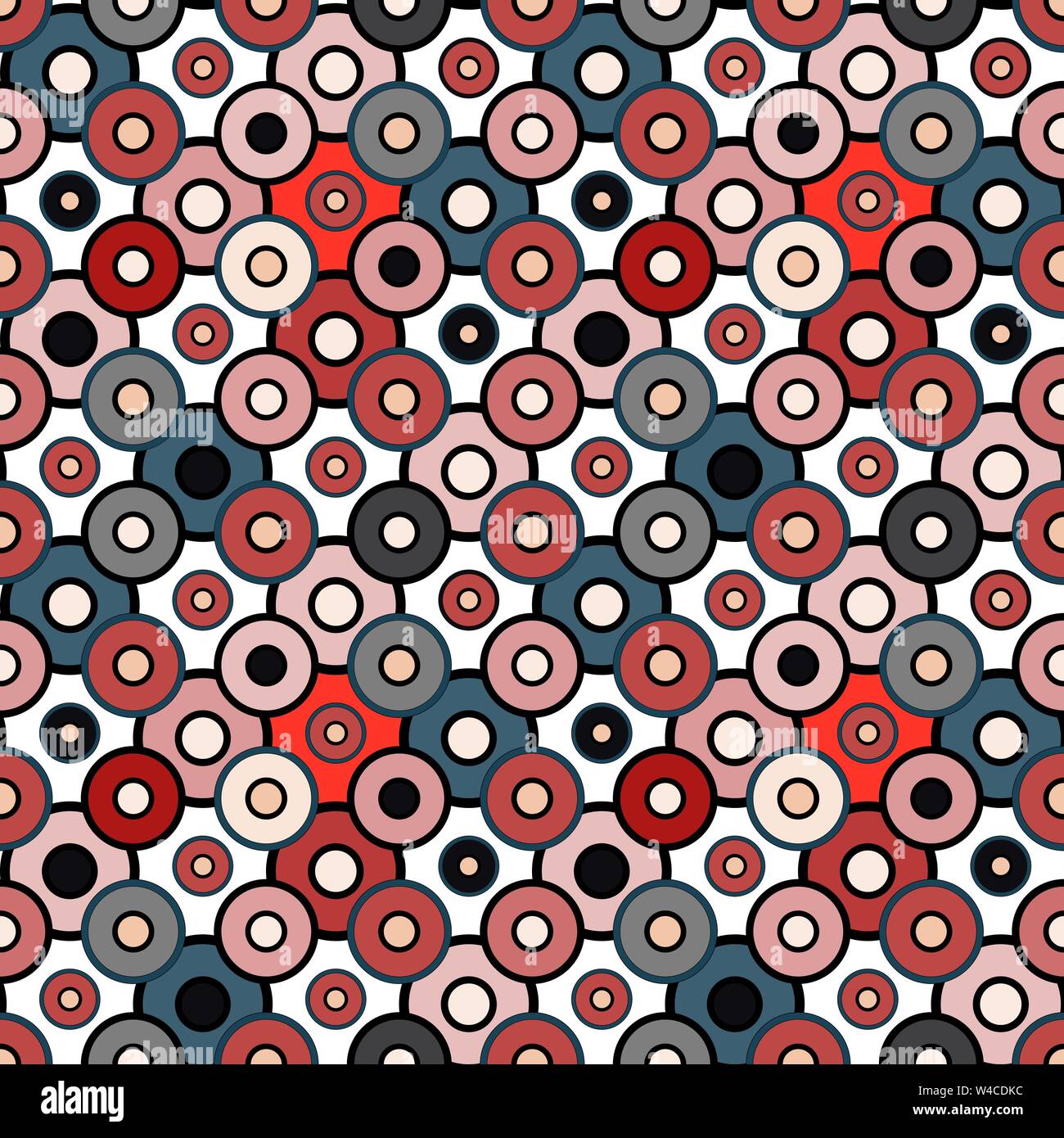 Beautiful small circles in retro style seamless pattern Stock Vector