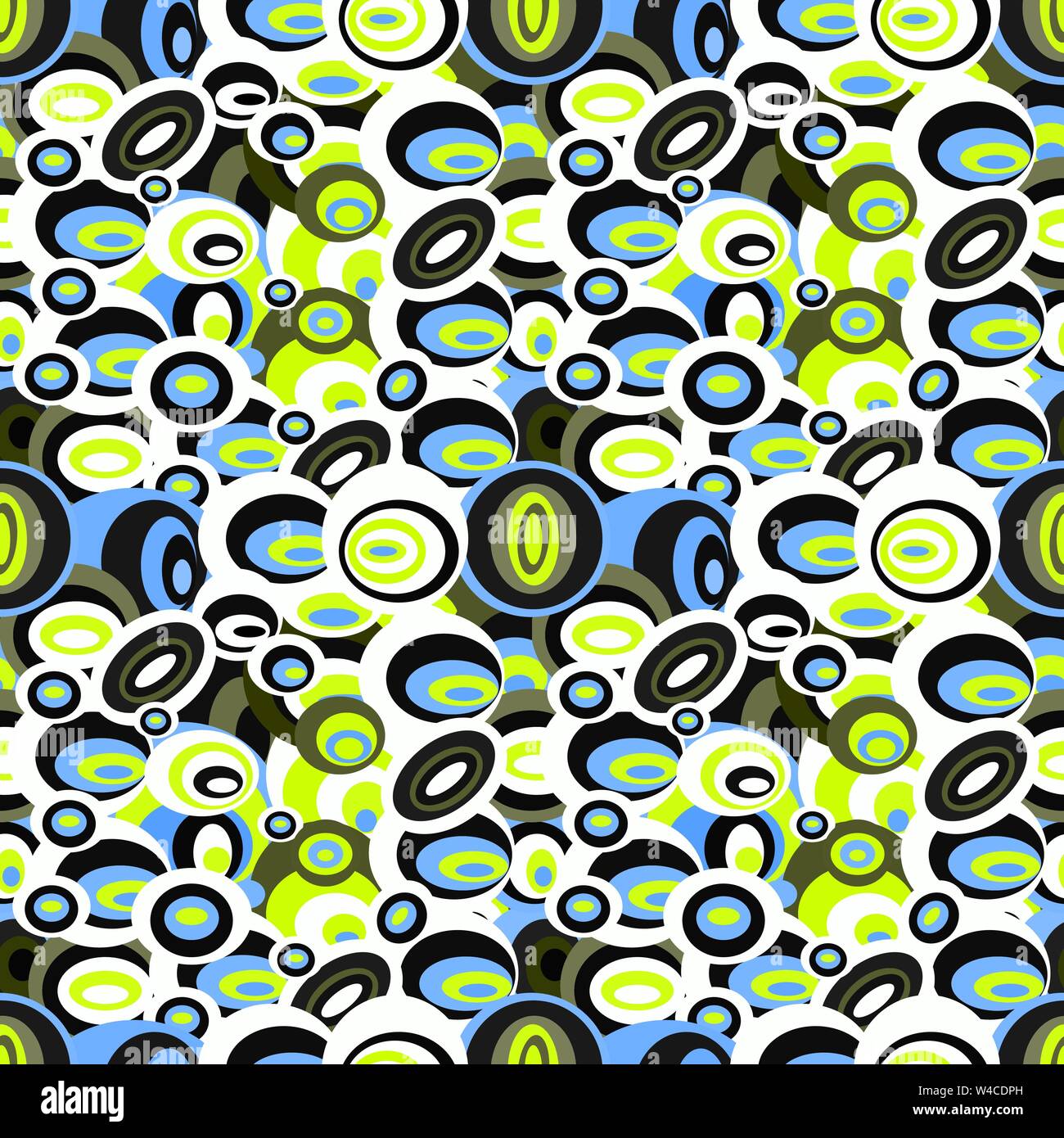 psychedelic beads vector illustration seamless pattern Stock Vector