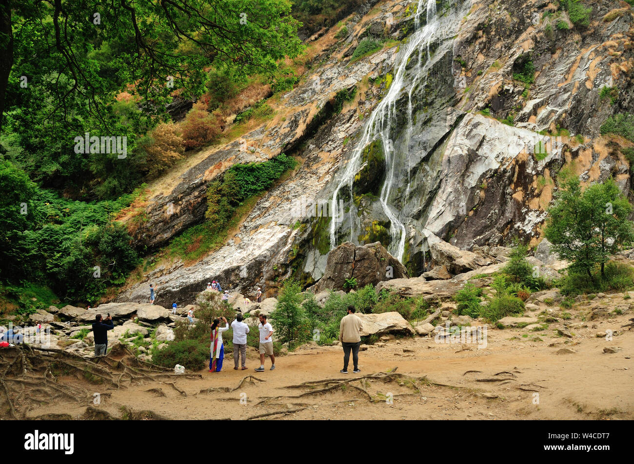 Waterfall in Enniskerry, Wicklow, Ireland Stock Photo