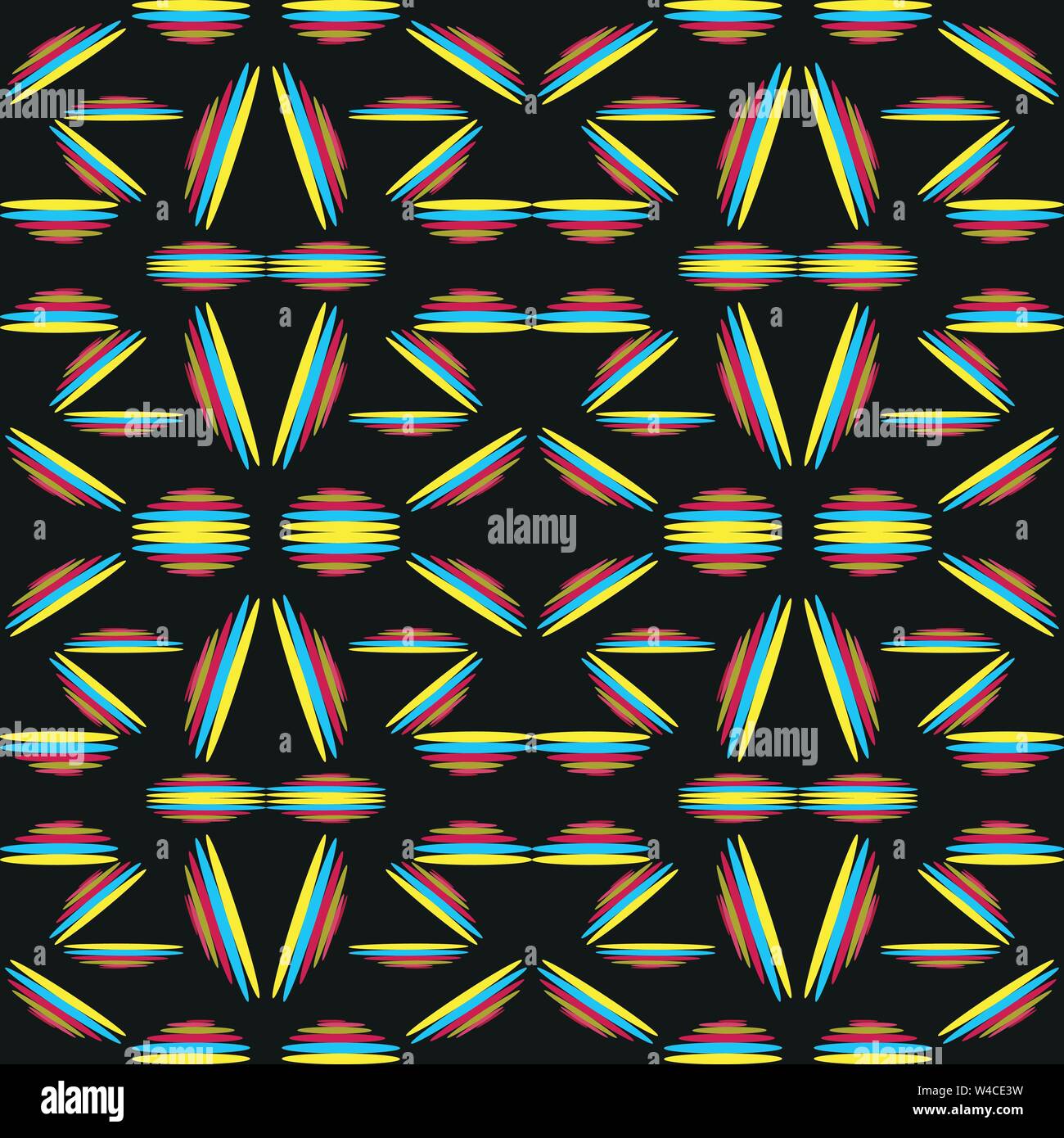 Abstract seamless pattern on a black background Stock Vector