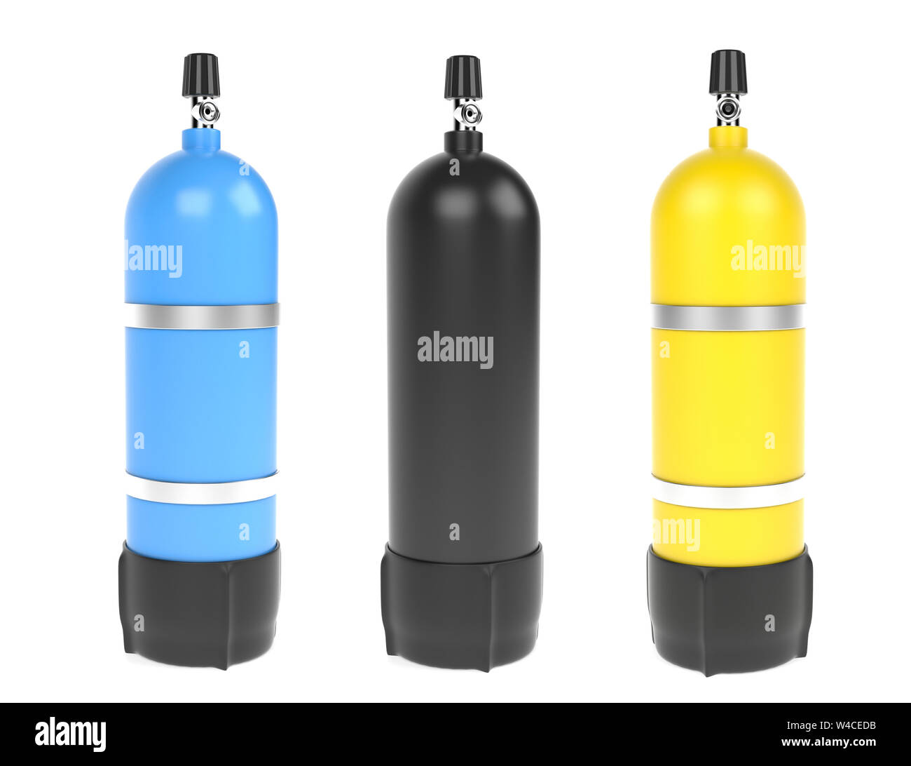 Diving air cylinders. 3d rendering illustration isolated Stock Photo Alamy