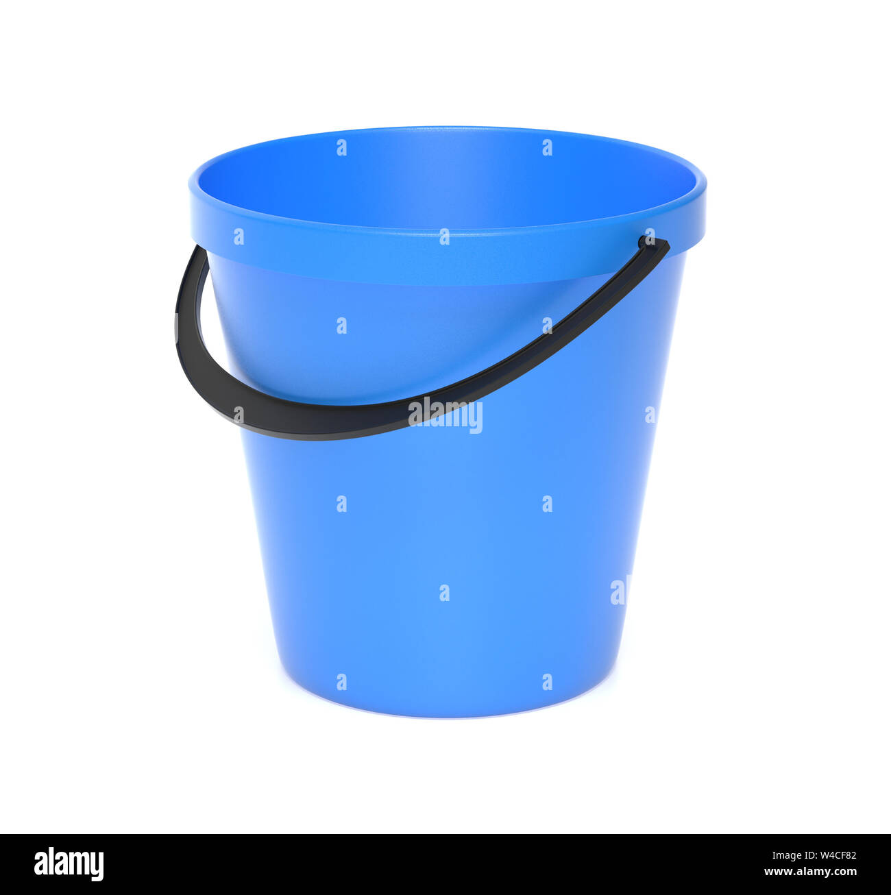 Blue plastic bucket. 3d rendering illustration isolated Stock Photo