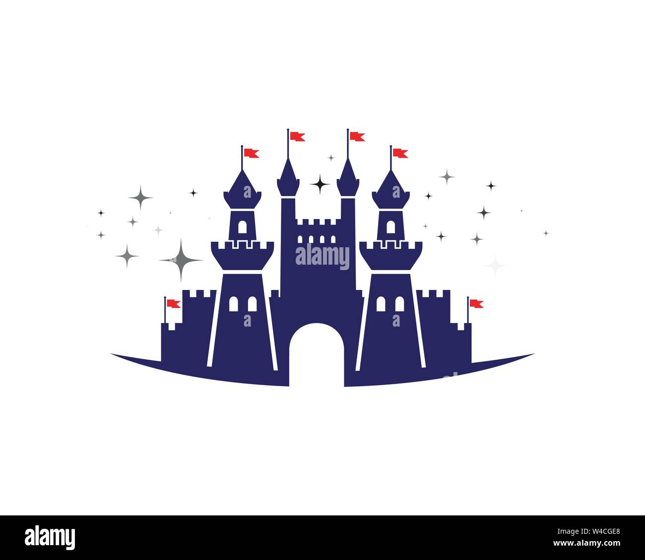 Castle vector illustration icon Template design Stock Vector Image ...