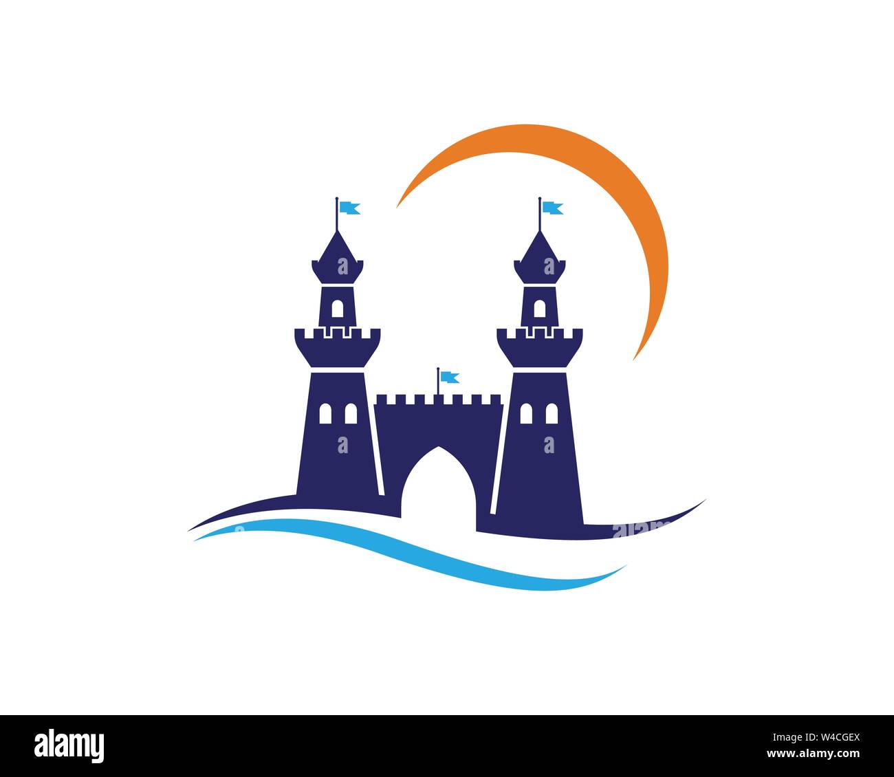 Castle vector illustration icon Template design Stock Vector Image ...