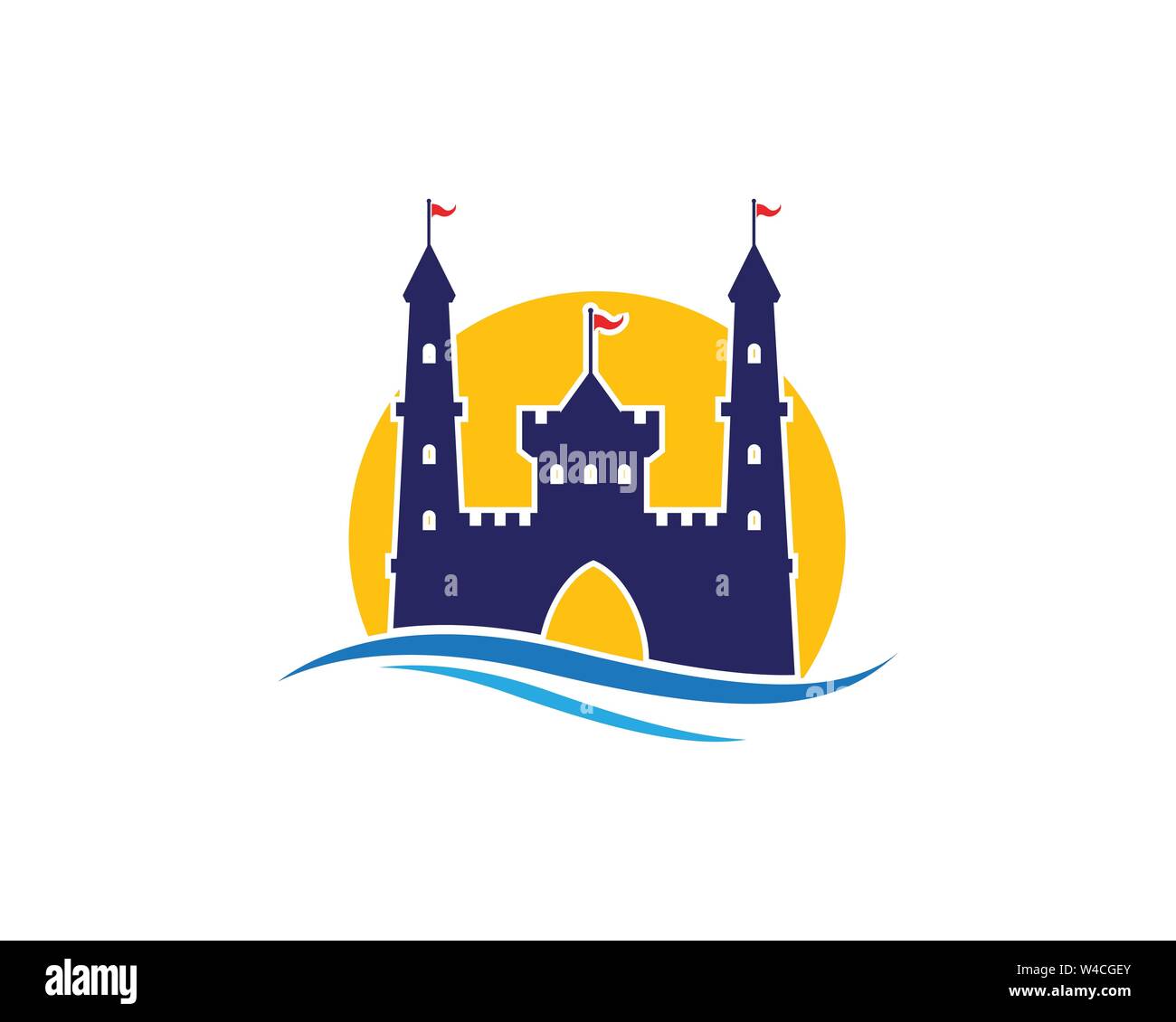 Castle vector illustration icon Template design Stock Vector Image ...