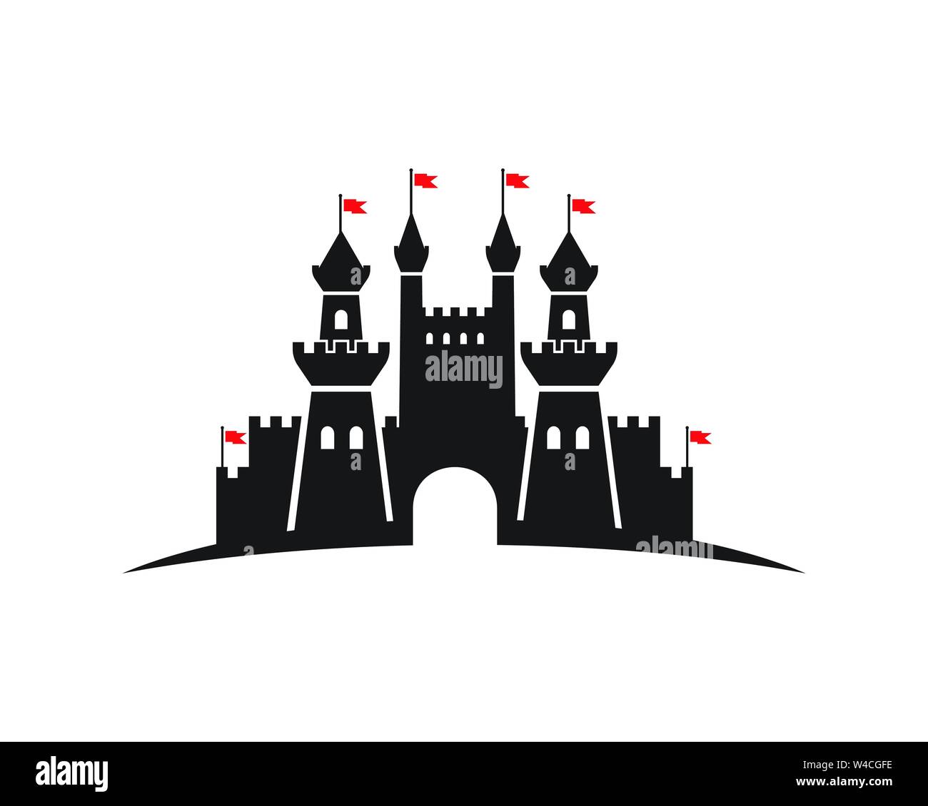 Castle vector illustration icon Template design Stock Vector Image ...