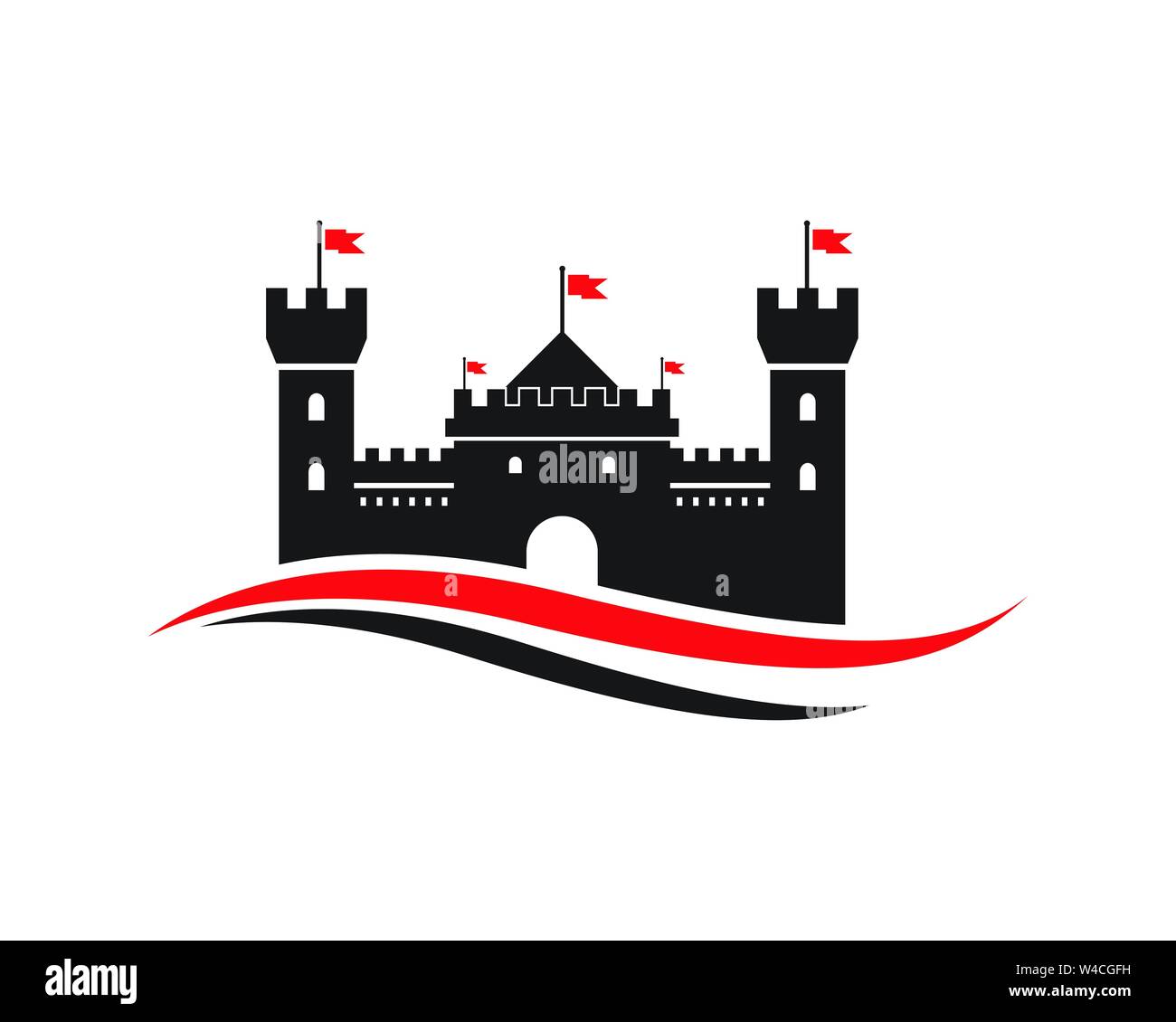 Castle vector illustration icon Template design Stock Vector Image ...