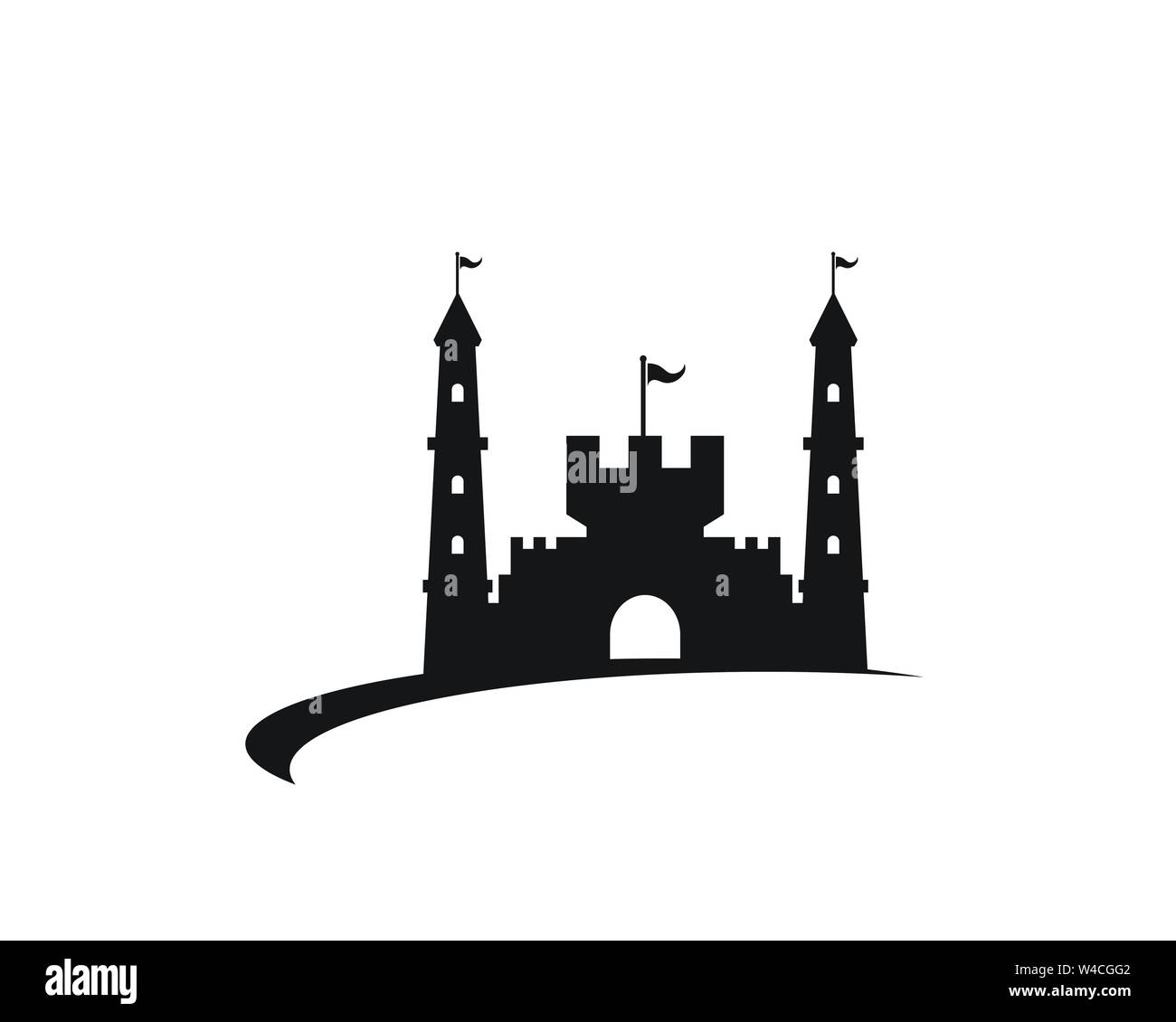 Castle vector illustration icon Template design Stock Vector Image ...
