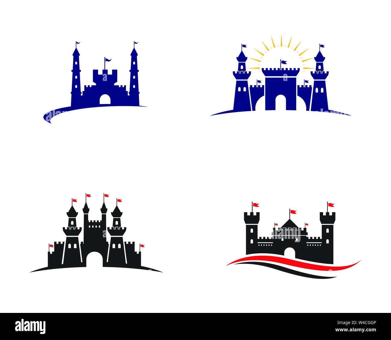 Castle vector illustration icon Template design Stock Vector Image ...