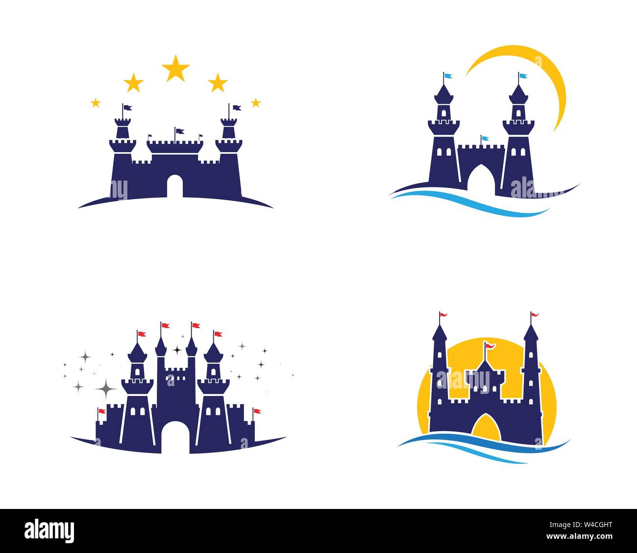 Castle vector illustration icon Template design Stock Vector Image ...