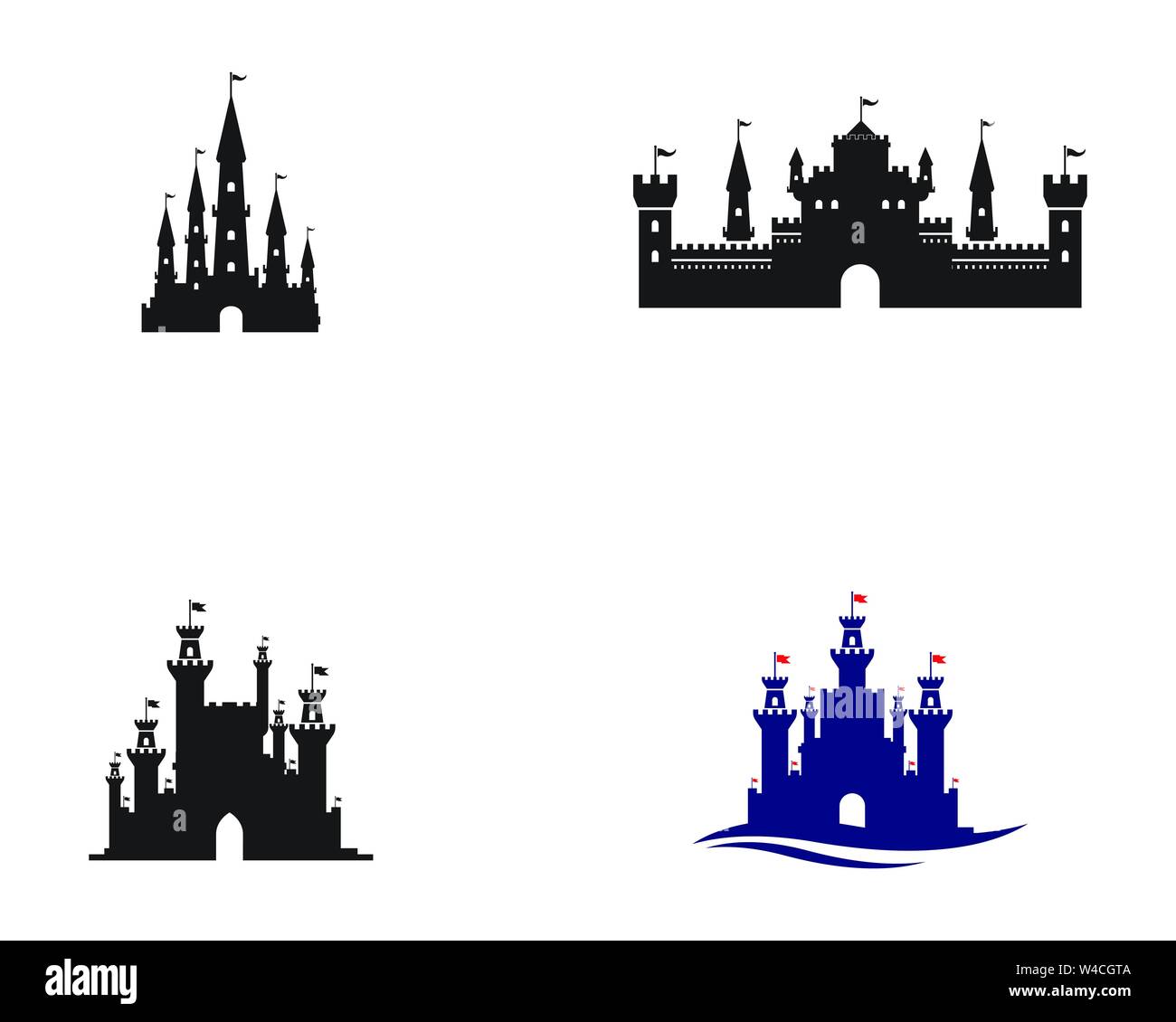 Castle vector illustration icon Template design Stock Vector Image ...