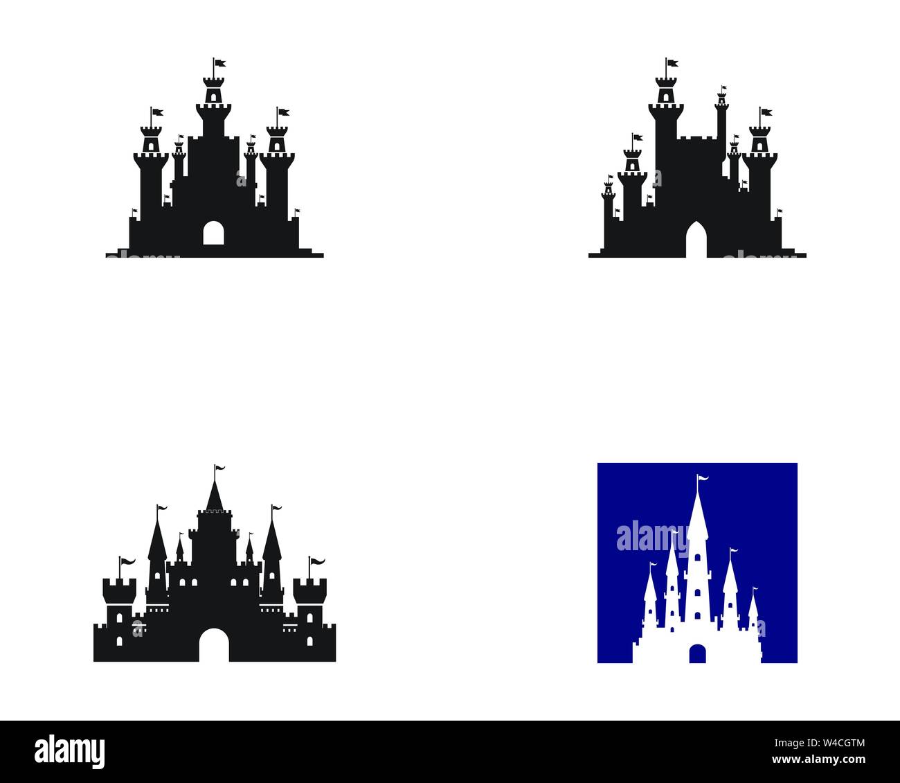 Castle vector illustration icon Template design Stock Vector Image ...