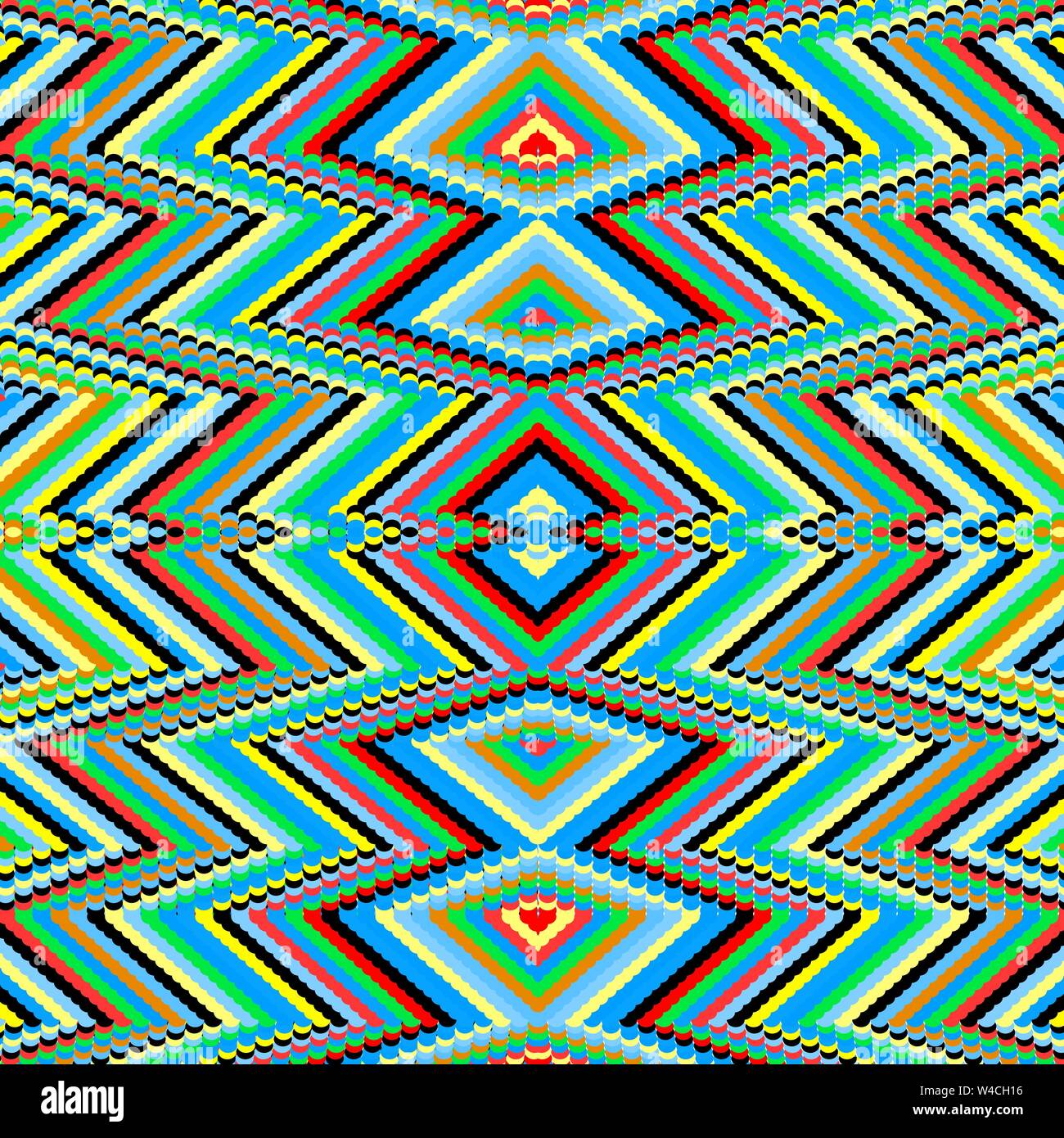 bright circles psychedelic abstract geometric background vector illustration Stock Vector