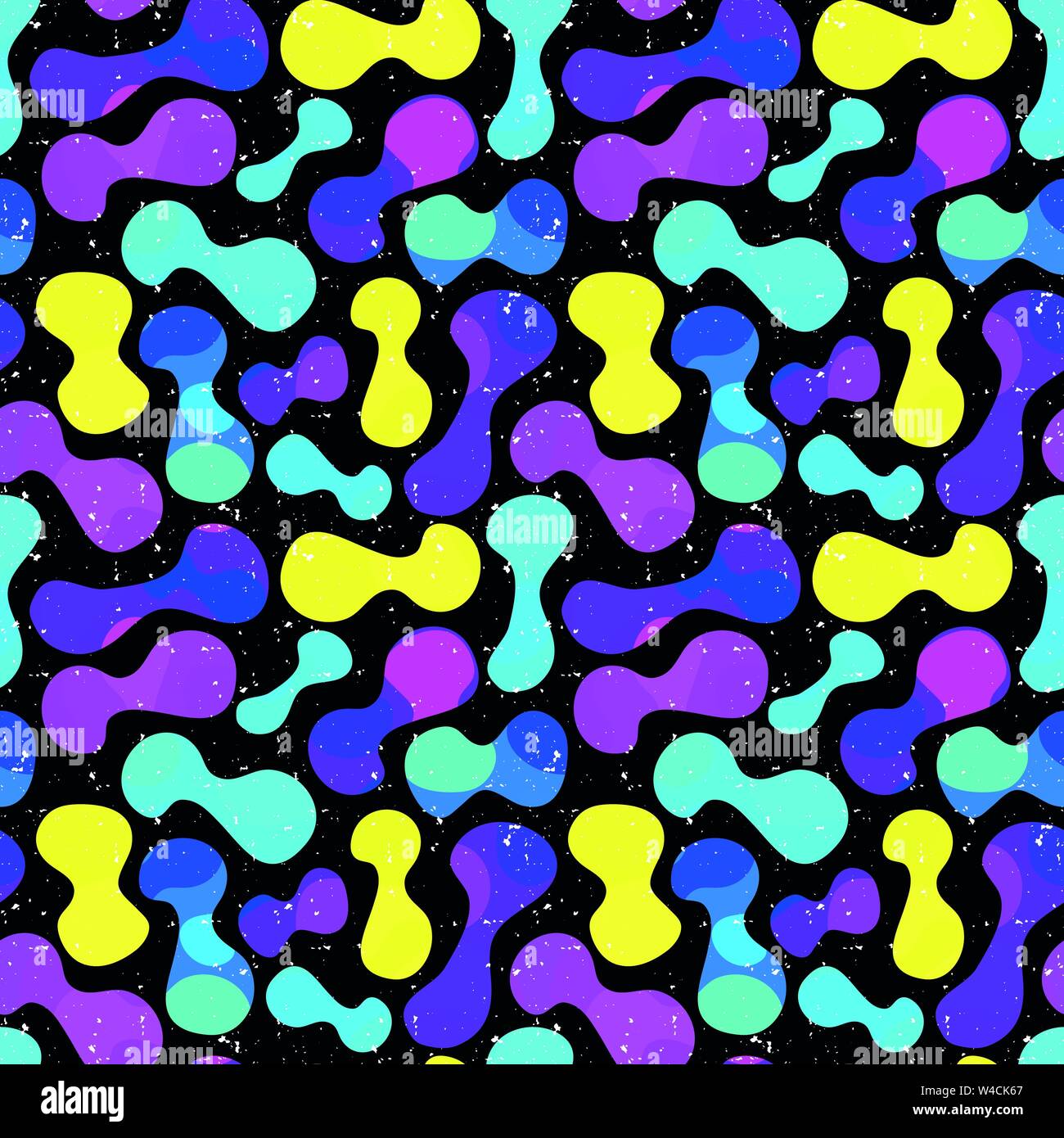 Graffiti abstract geometric objects on a black background Stock Vector