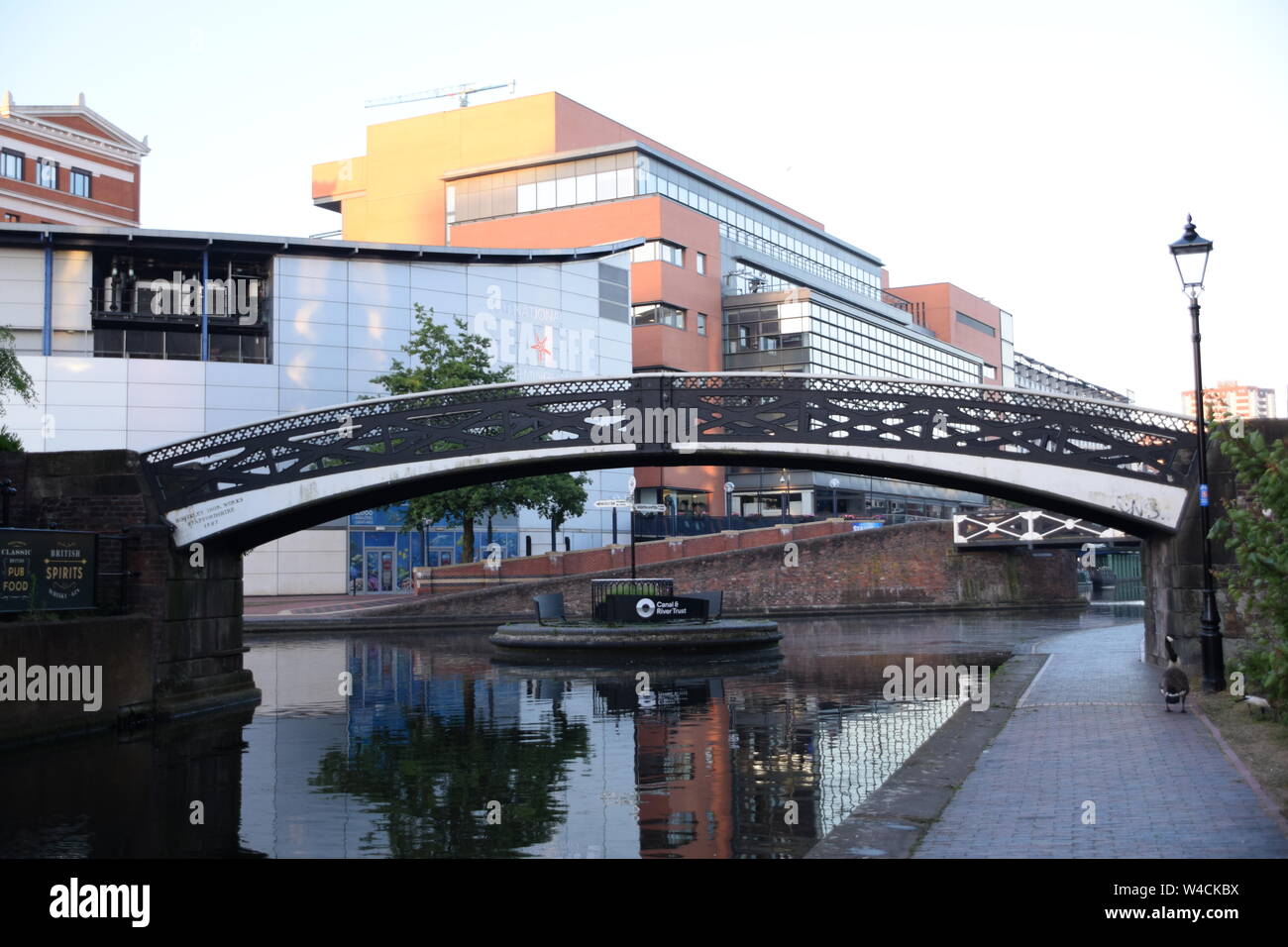 Birmingham England Canals Cityscape Stock Photo