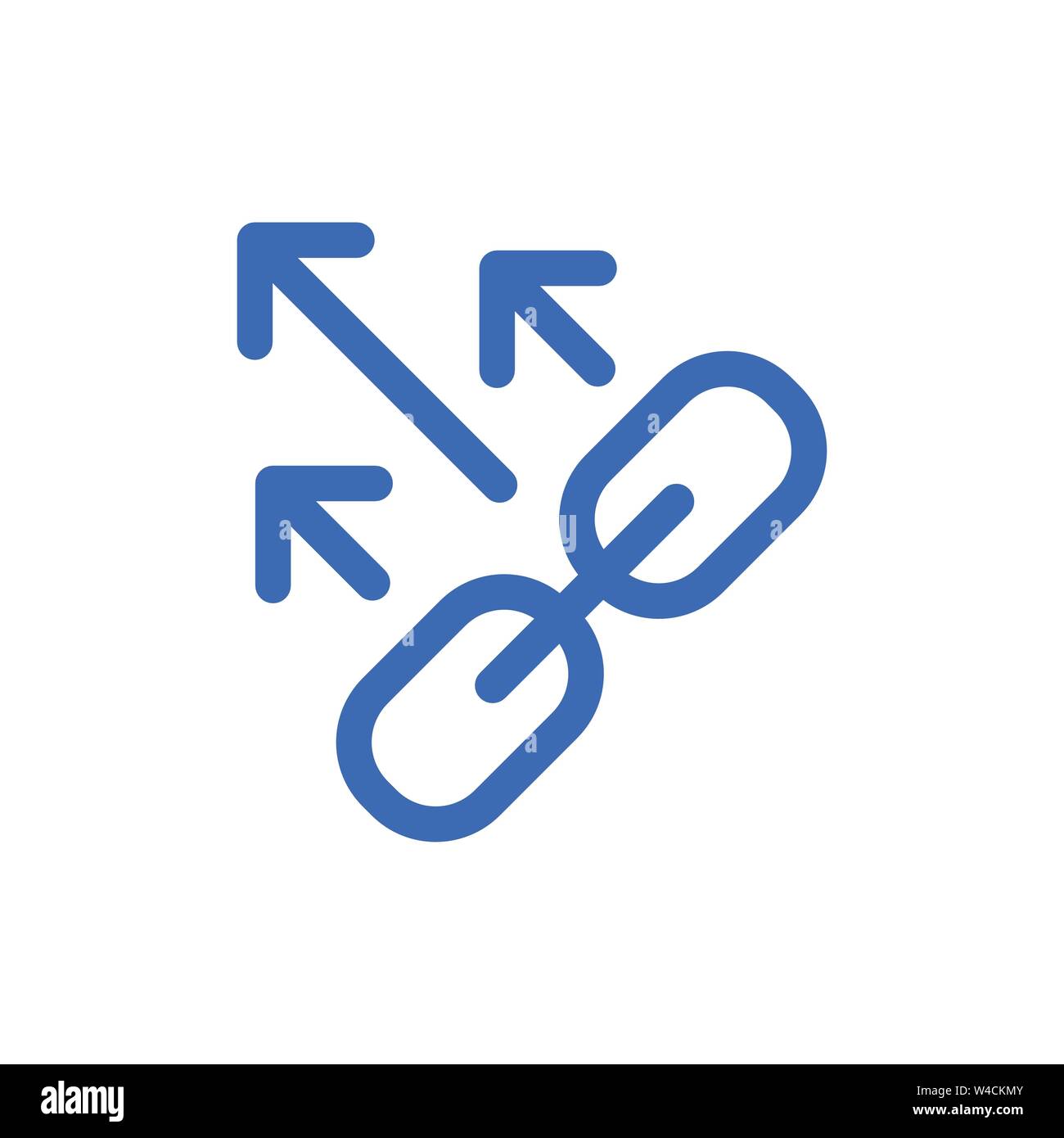 site Link & Connectedness Icon with Chain Link Stock Vector Image