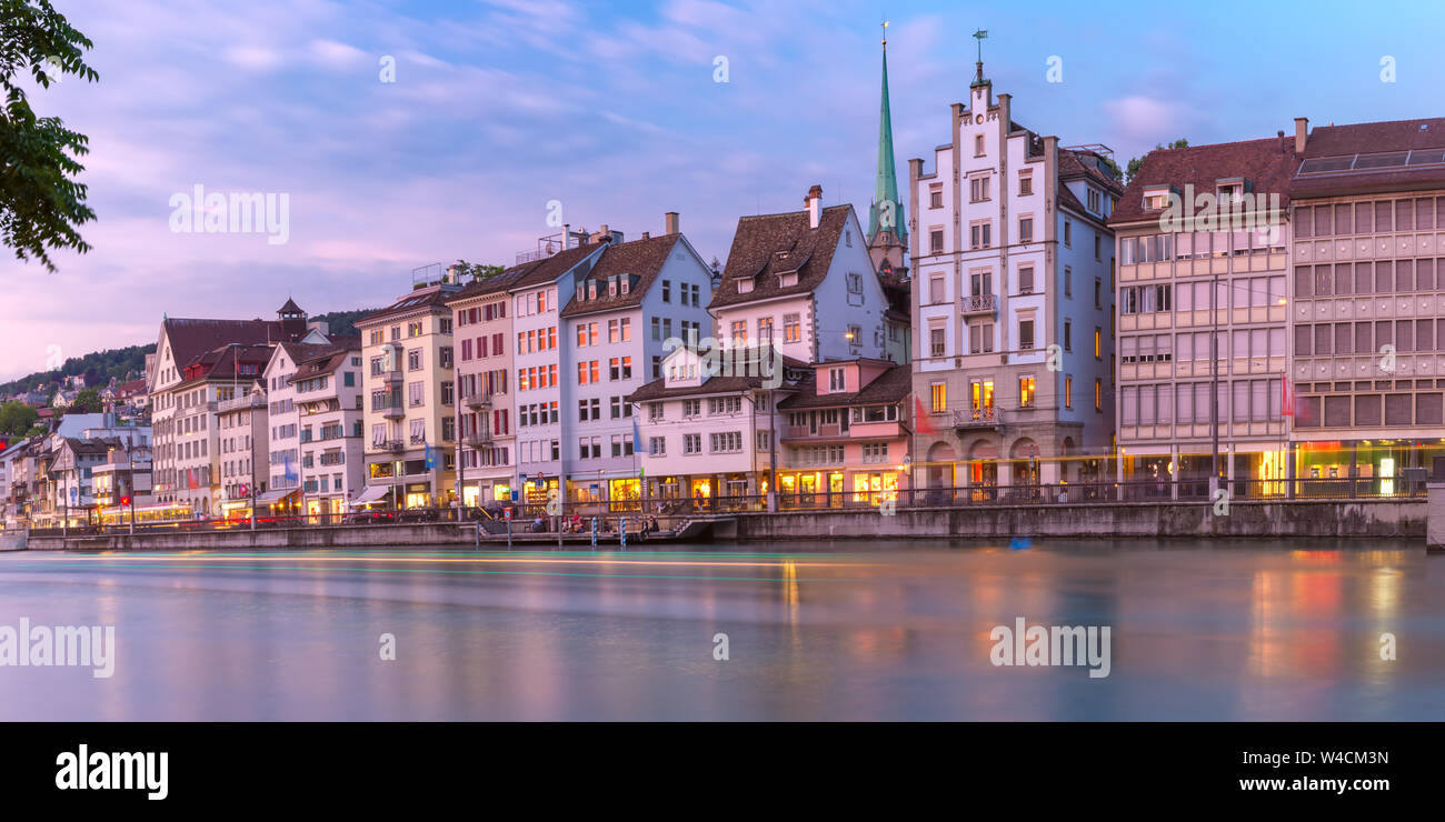 Zurich, the largest city in Switzerland Stock Photo