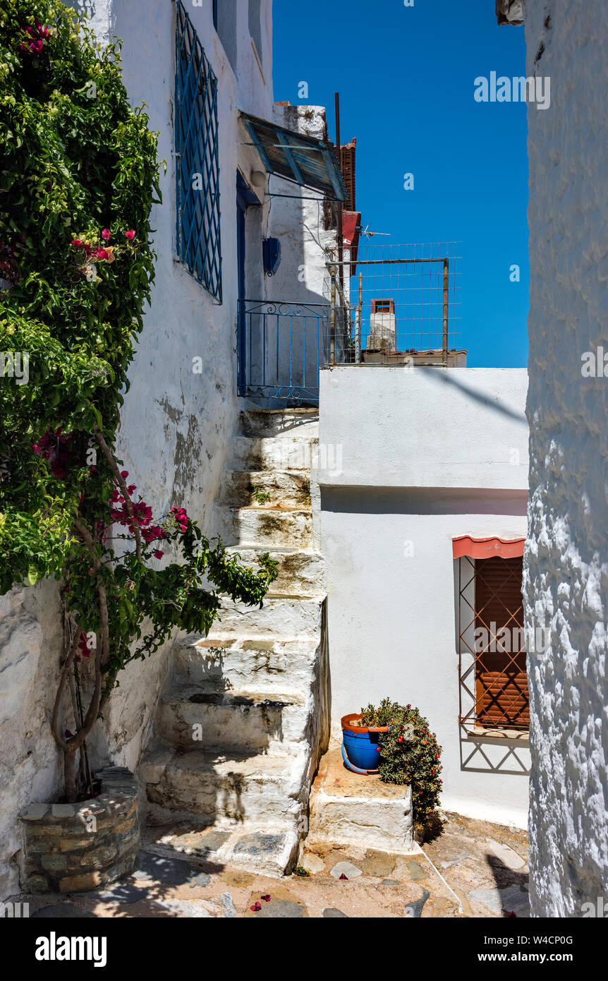 A House in Skopelos Town, Northern Sporades Greece. Stock Photo