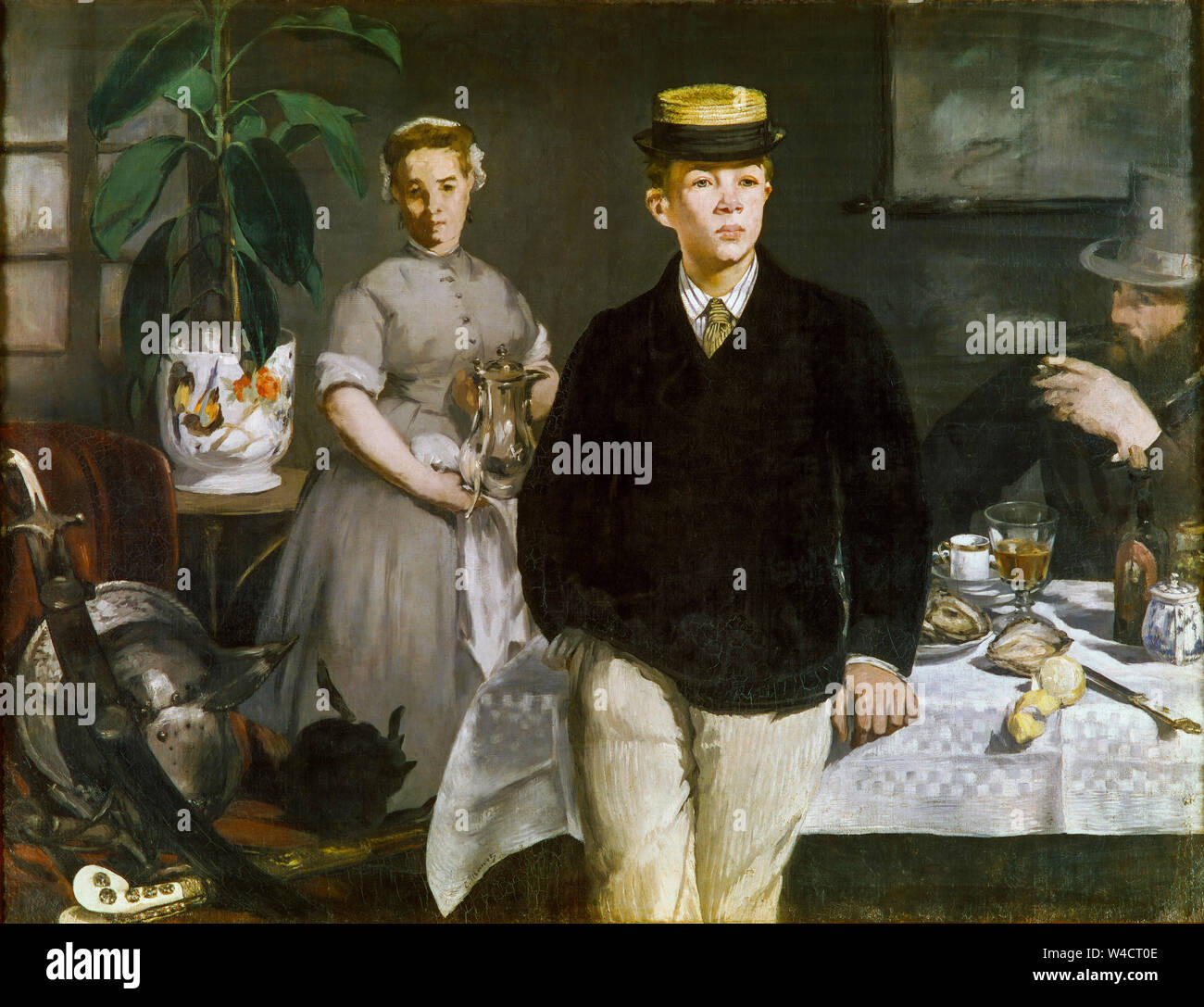 Edouard Manet, Luncheon in the Studio, painting, 1868-1869 Stock Photo