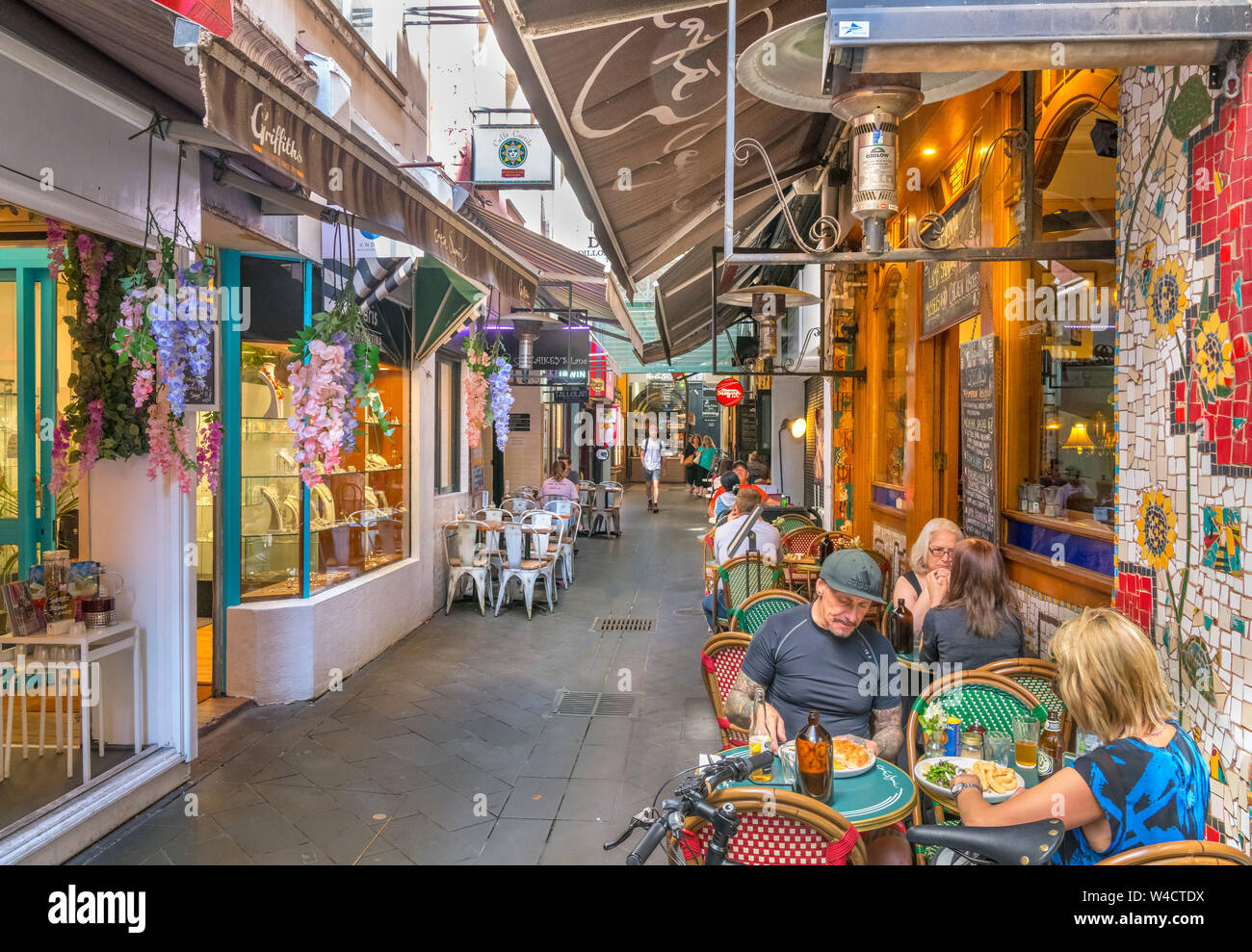 Cafes, bars and restaurants on Block Place, Central Business District (CBD), Melbourne, Victoria