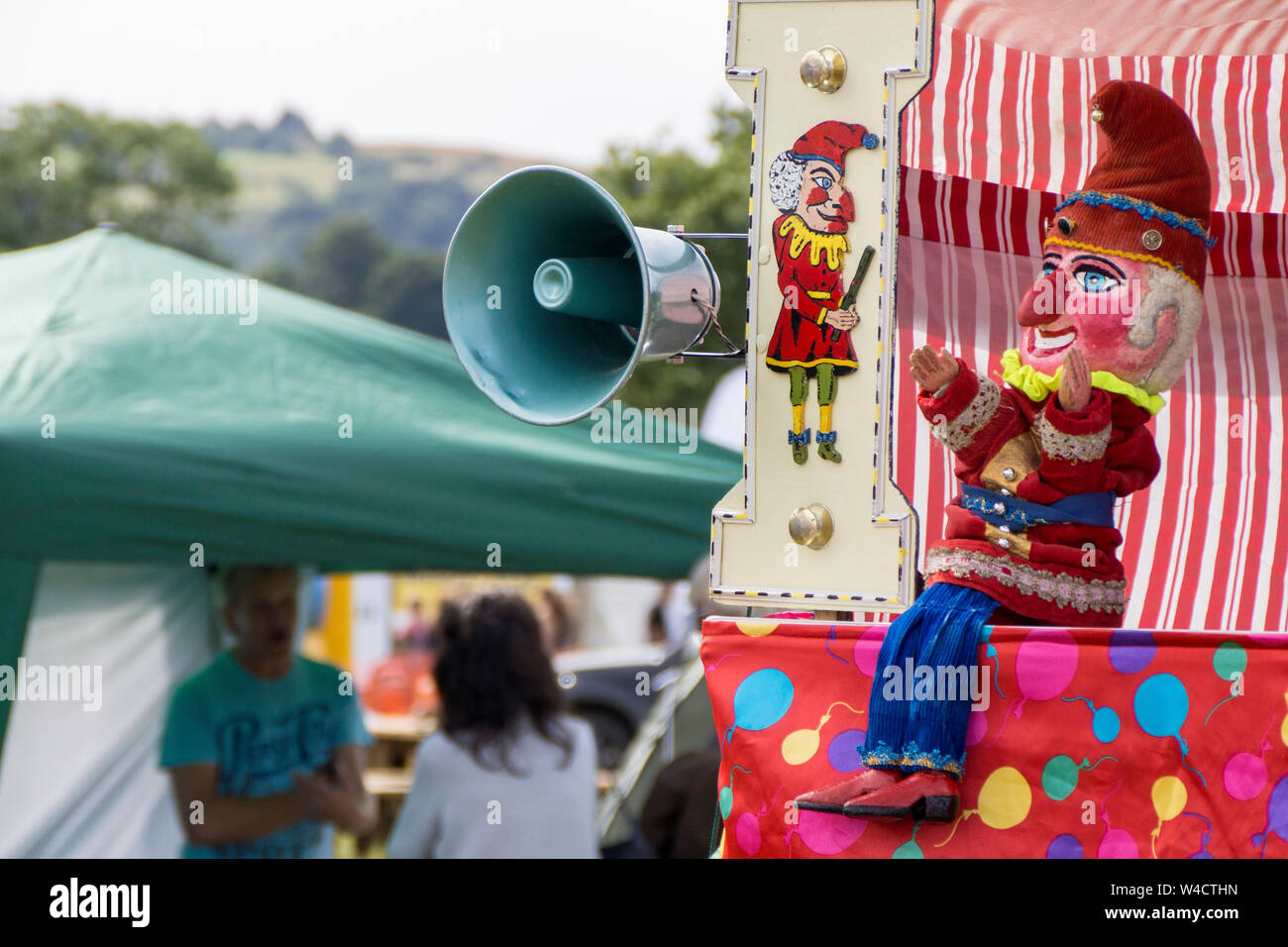 Punch and Judy at Llanfyllin village show, Wales Stock Photo Alamy