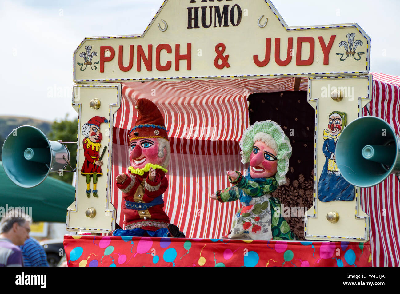 Punch and Judy at Llanfyllin village show, Wales Stock Photo Alamy