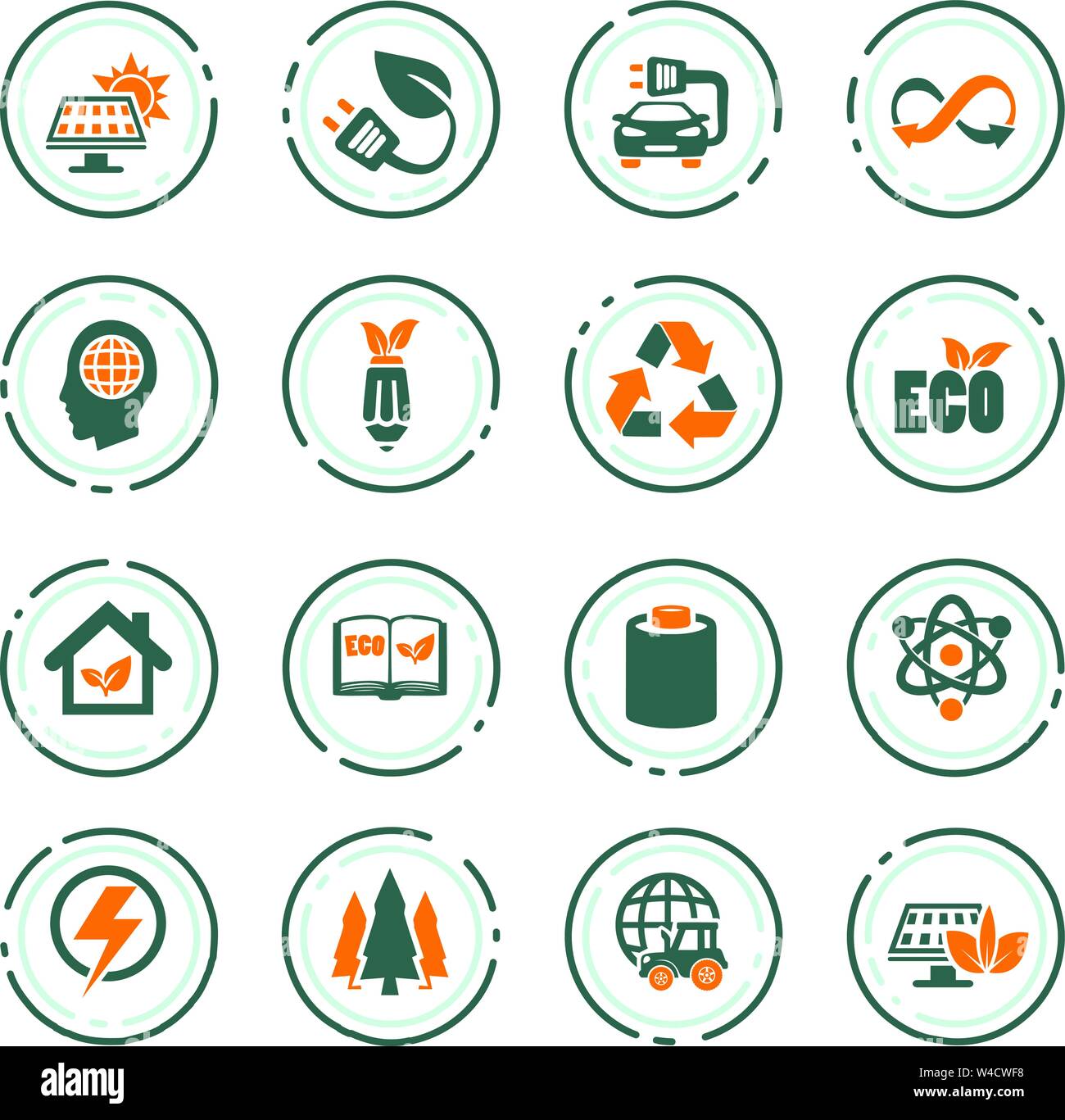 BIO Fuel industry color vector icons for user interface design Stock ...