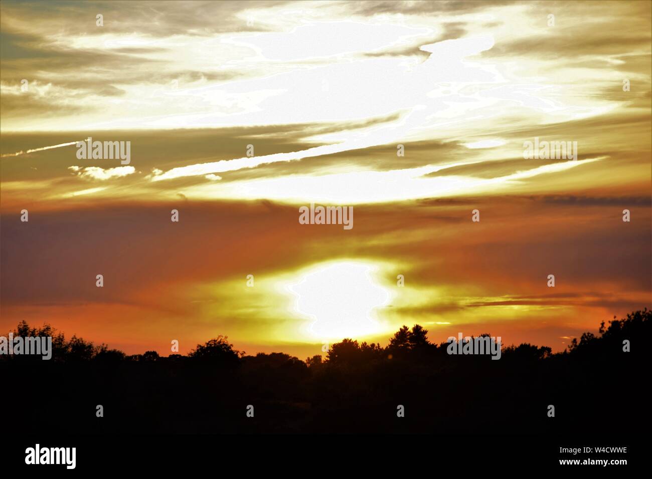 Colorful sunset sky Stock Photo - Alamy