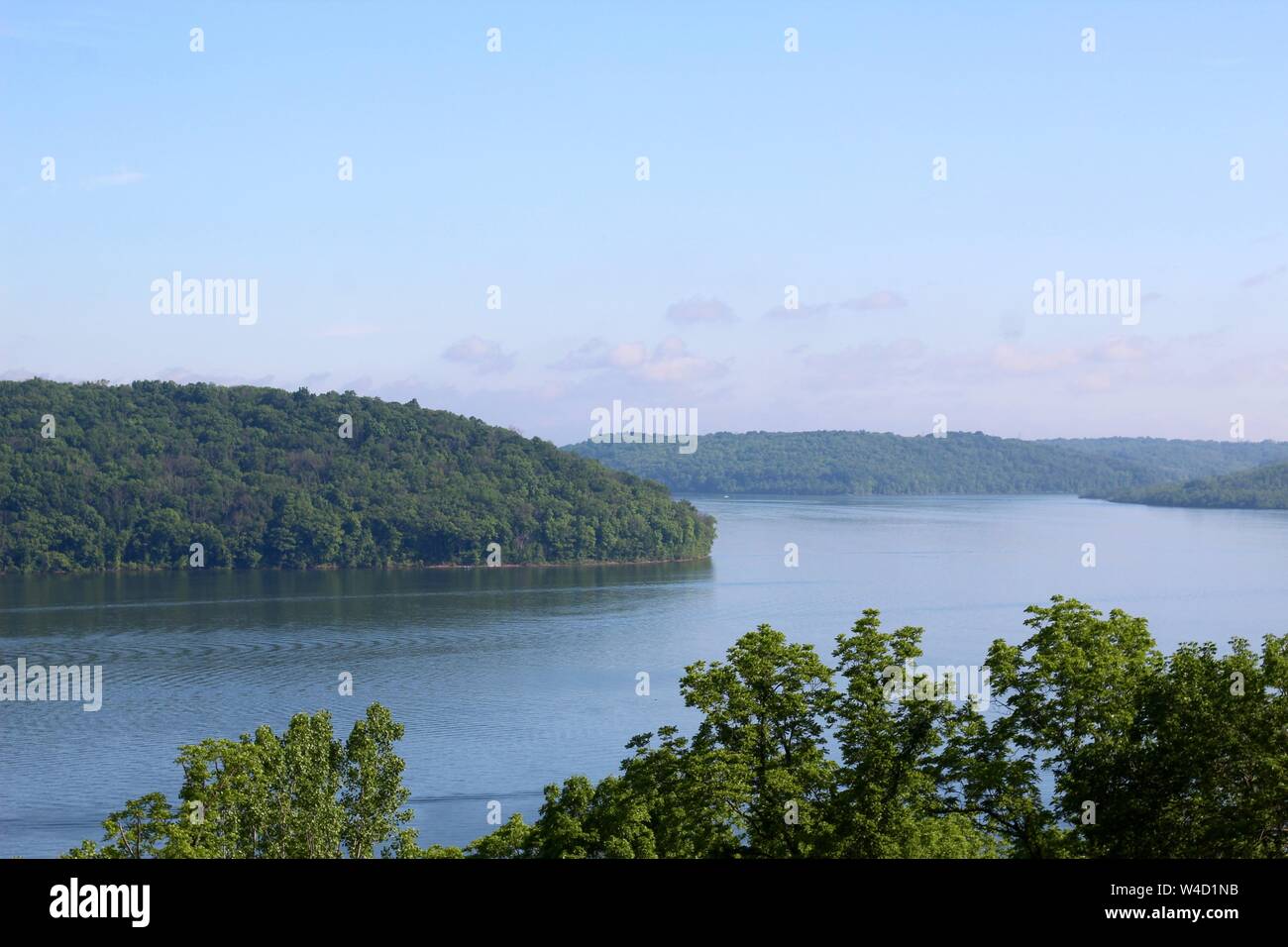 The beautiful lake day in Brookville Indiana on a holiday weekend in
