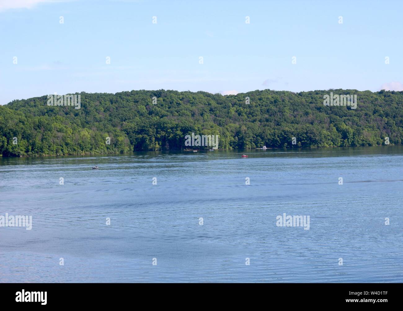 The beautiful lake day in Brookville Indiana on a holiday weekend in