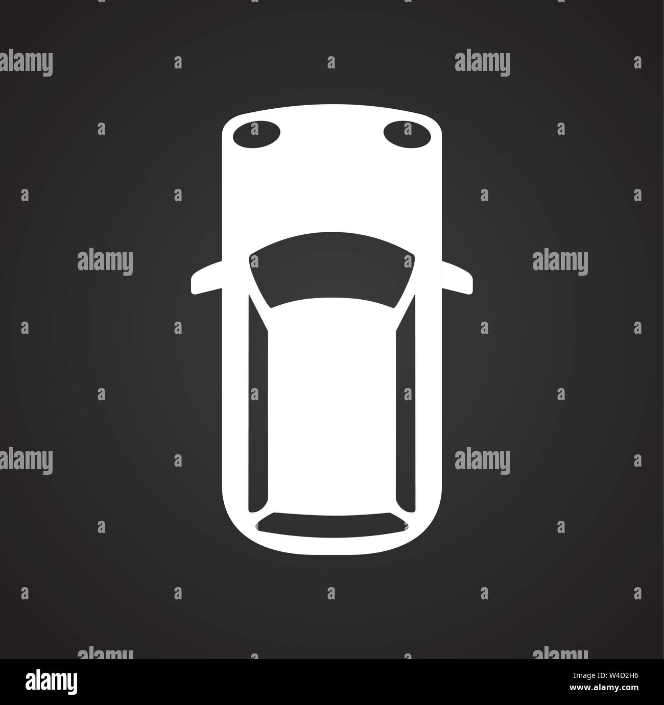 Car top view icon on background for graphic and web design. Simple ...