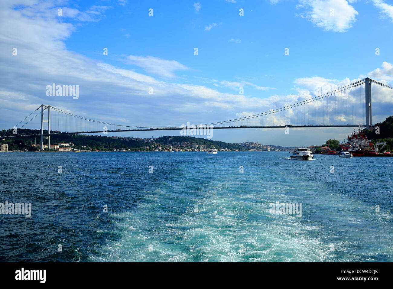 Bosphorus Bridge, Istanbul. A view of Istanbul Bosphorus in clear weather  Stock Photo - Alamy