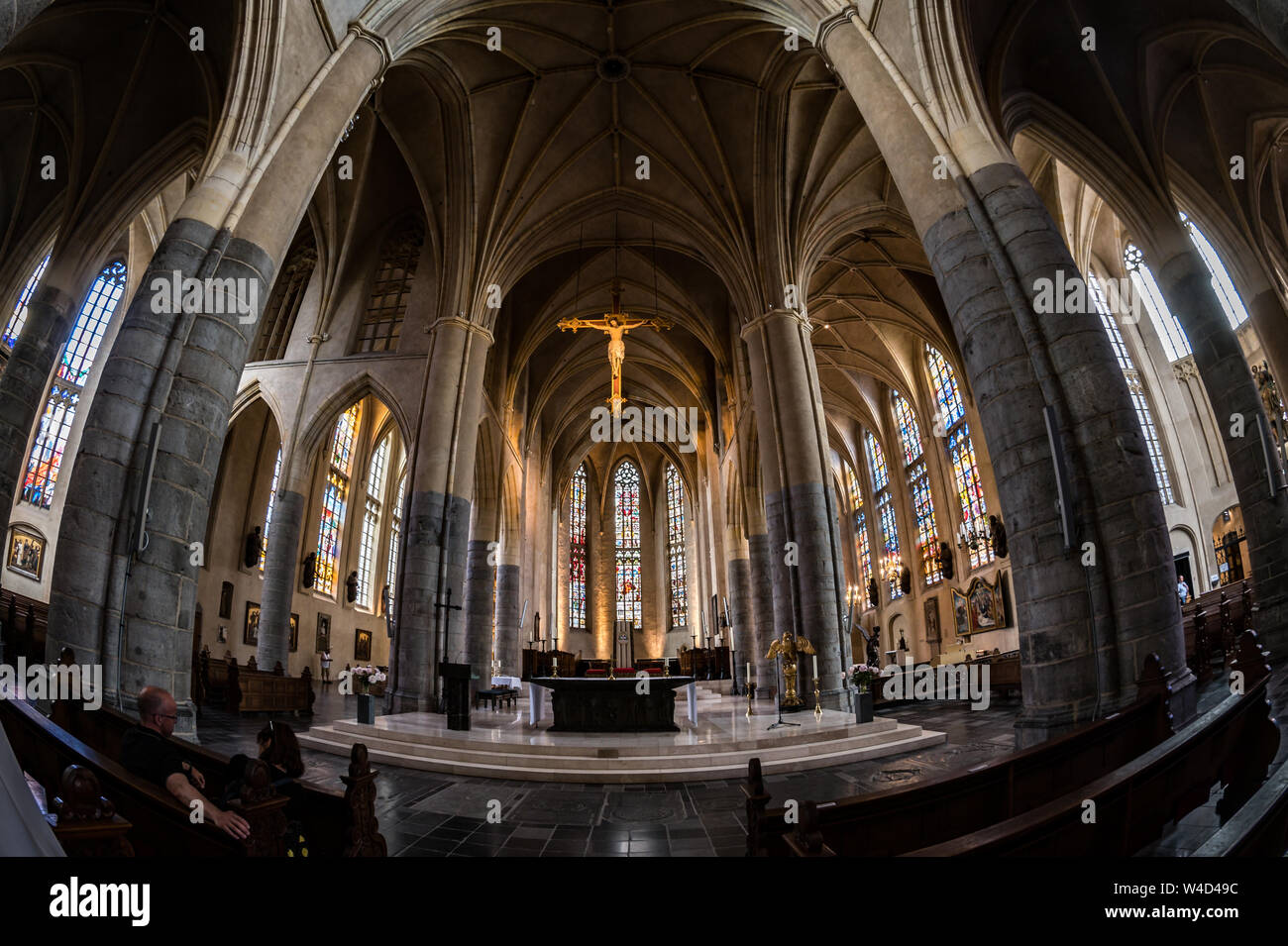 Interior of St Christopher's Cathedral, Roermond, Limburg province, Netherlands Stock Photo