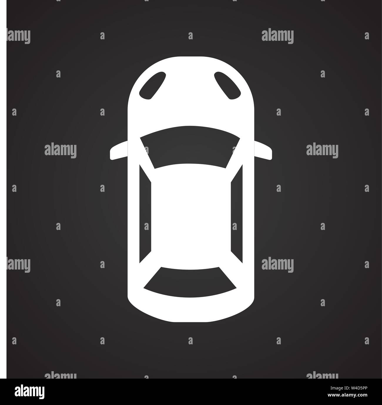 Car top view icon on background for graphic and web design. Simple ...