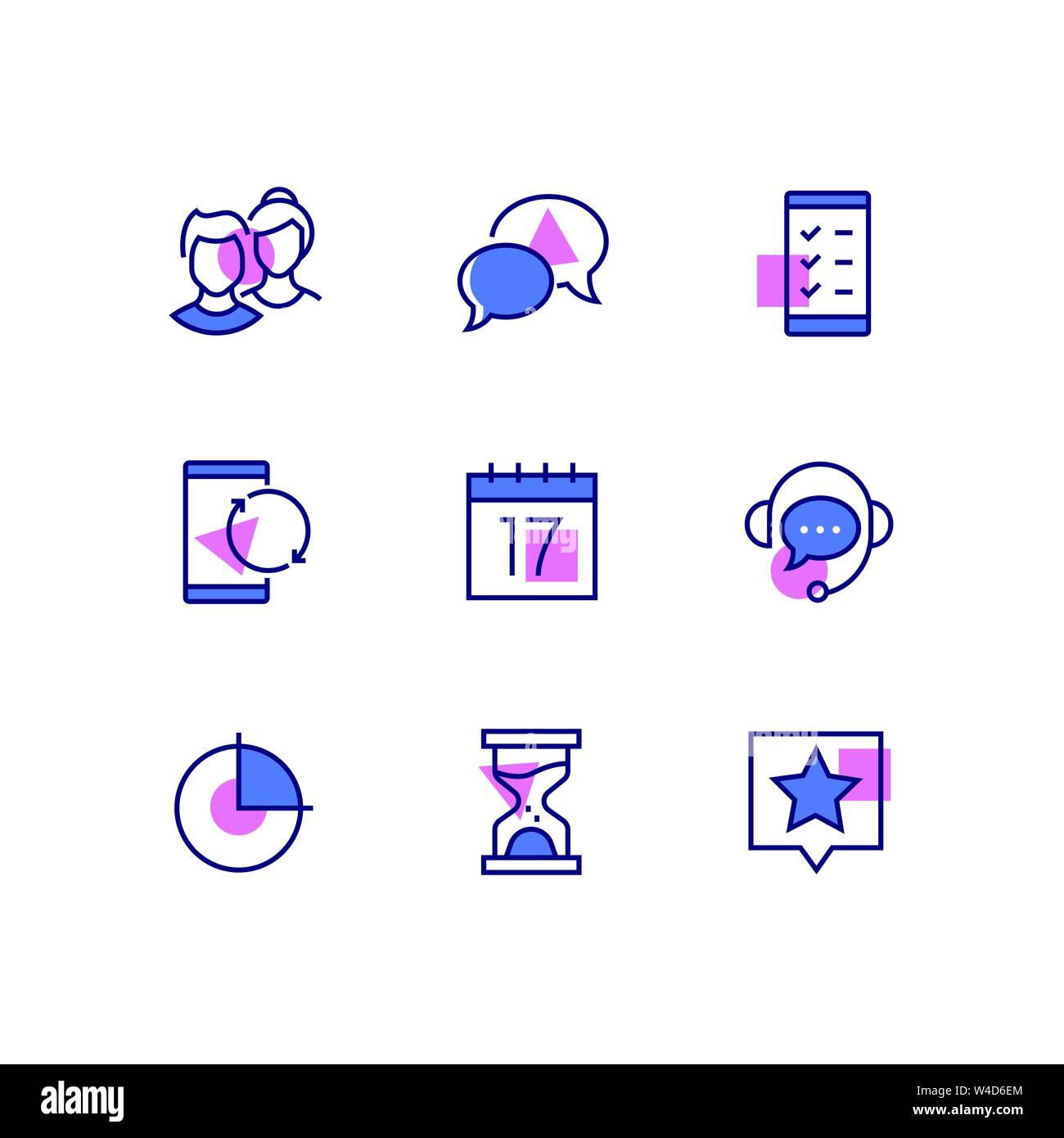 Business and management - line design style icons set Stock Vector ...