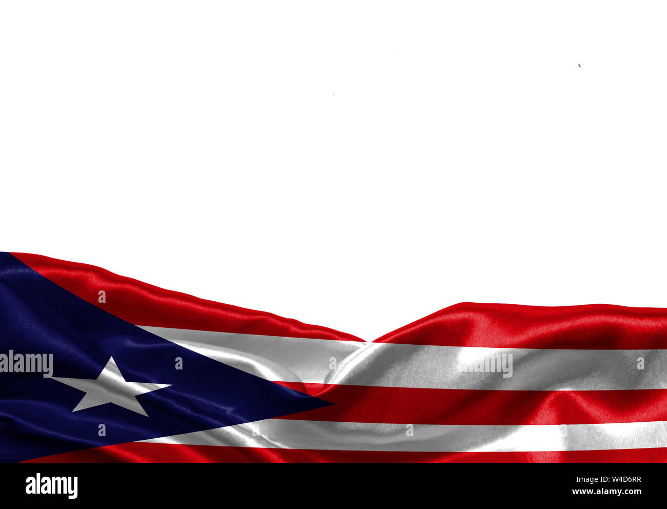 Puerto Rico flag isolated on white background with place for your text ...