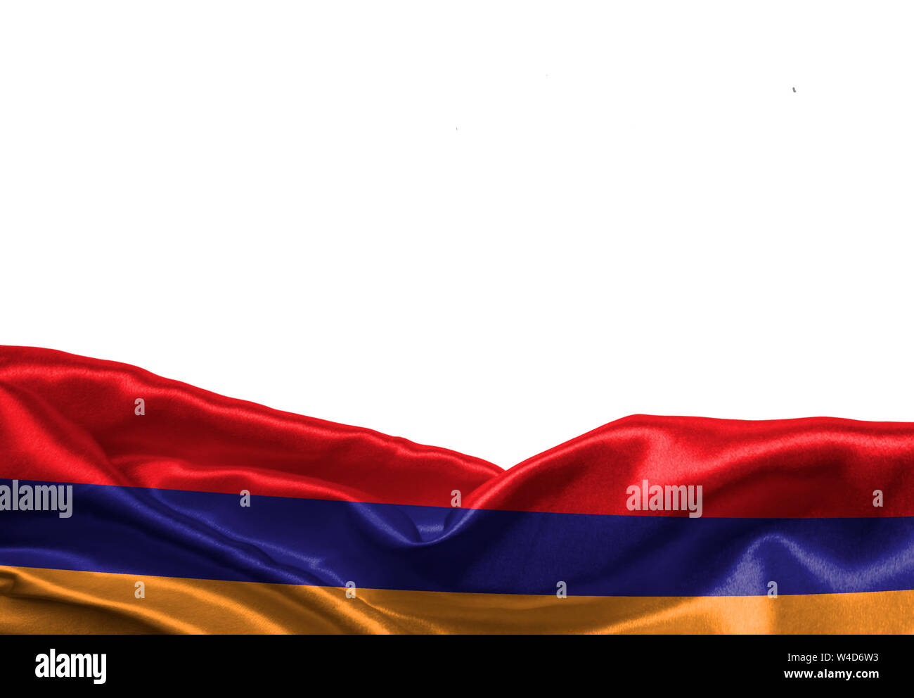 Armenia flag isolated on white background with place for your text ...