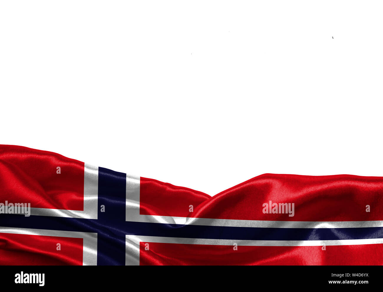Norway flag isolated on white background with place for your text Stock ...